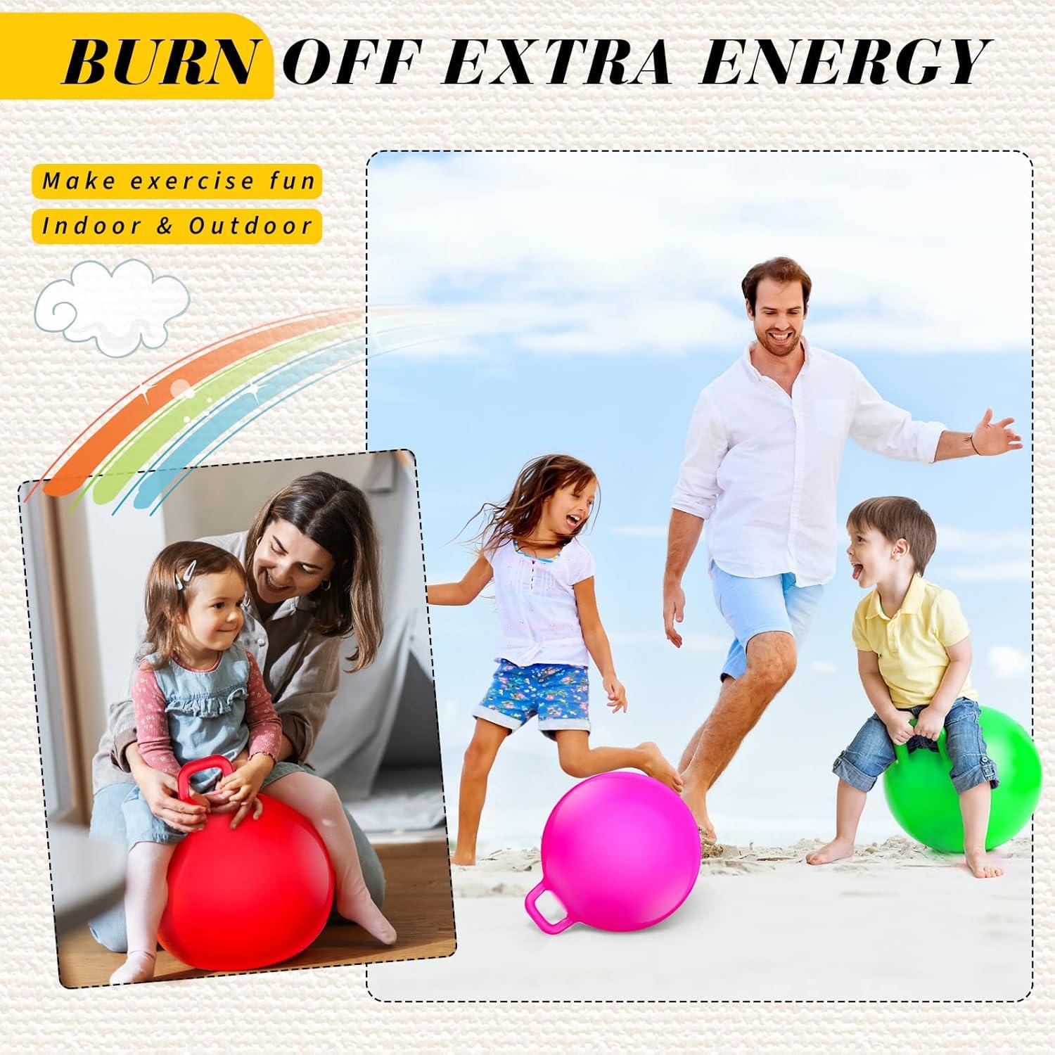 Pelotas Saltarinas con Mango Sratte - 6 Pcs, PVC, 45-55 cm