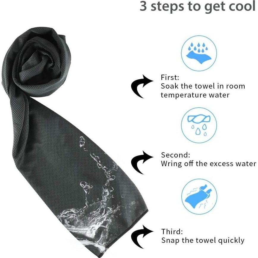 Toalla de Enfriamiento Tancano Microfibra 101.6x30.5cm 2 Pzas