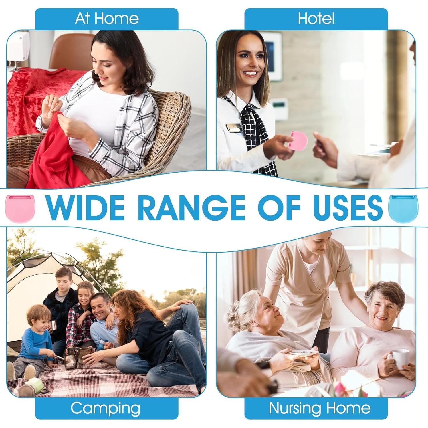 Kit de Costura de Viaje Ubamdom 10 Piezas Rosa y Azul