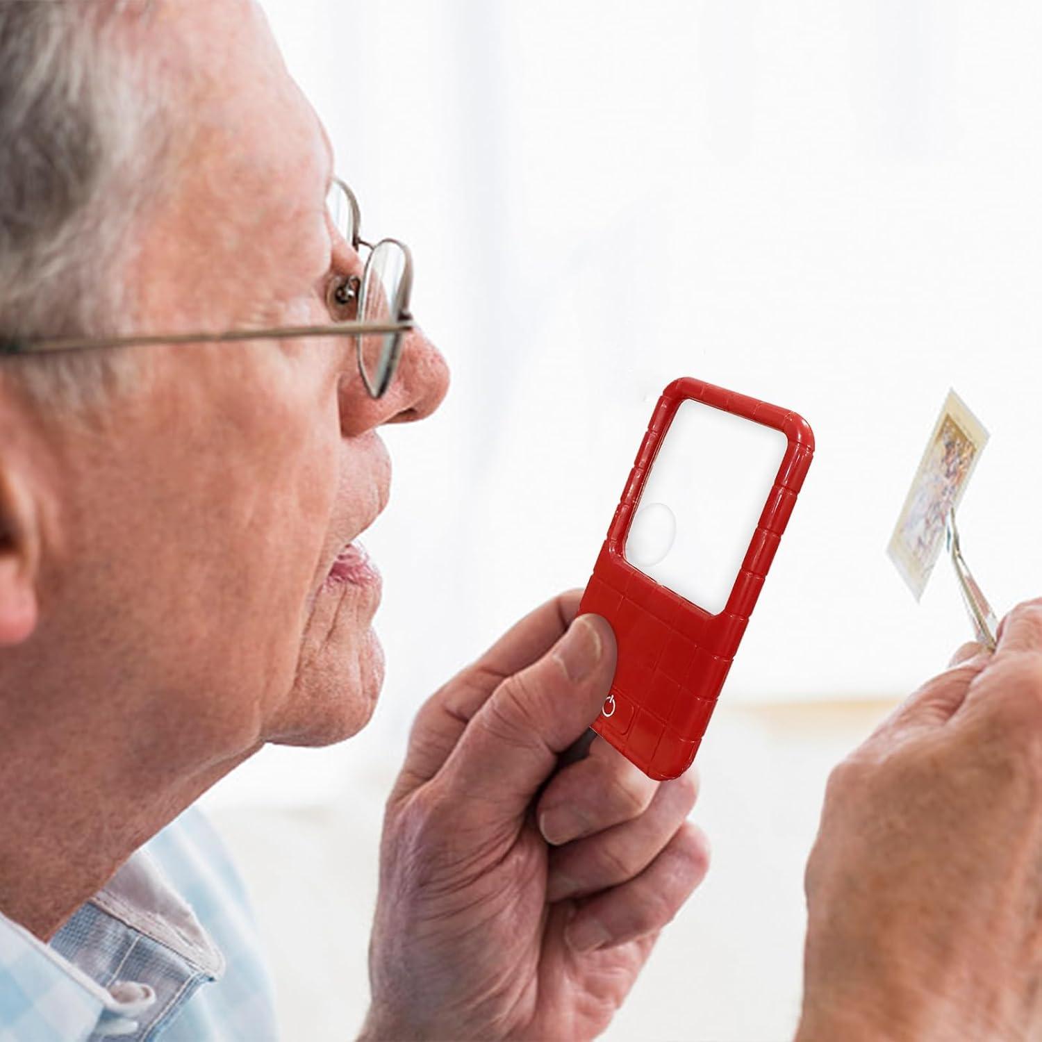 Lupa LED HONGUT 3X 5X Portátil para Lectura - Paquete de 3