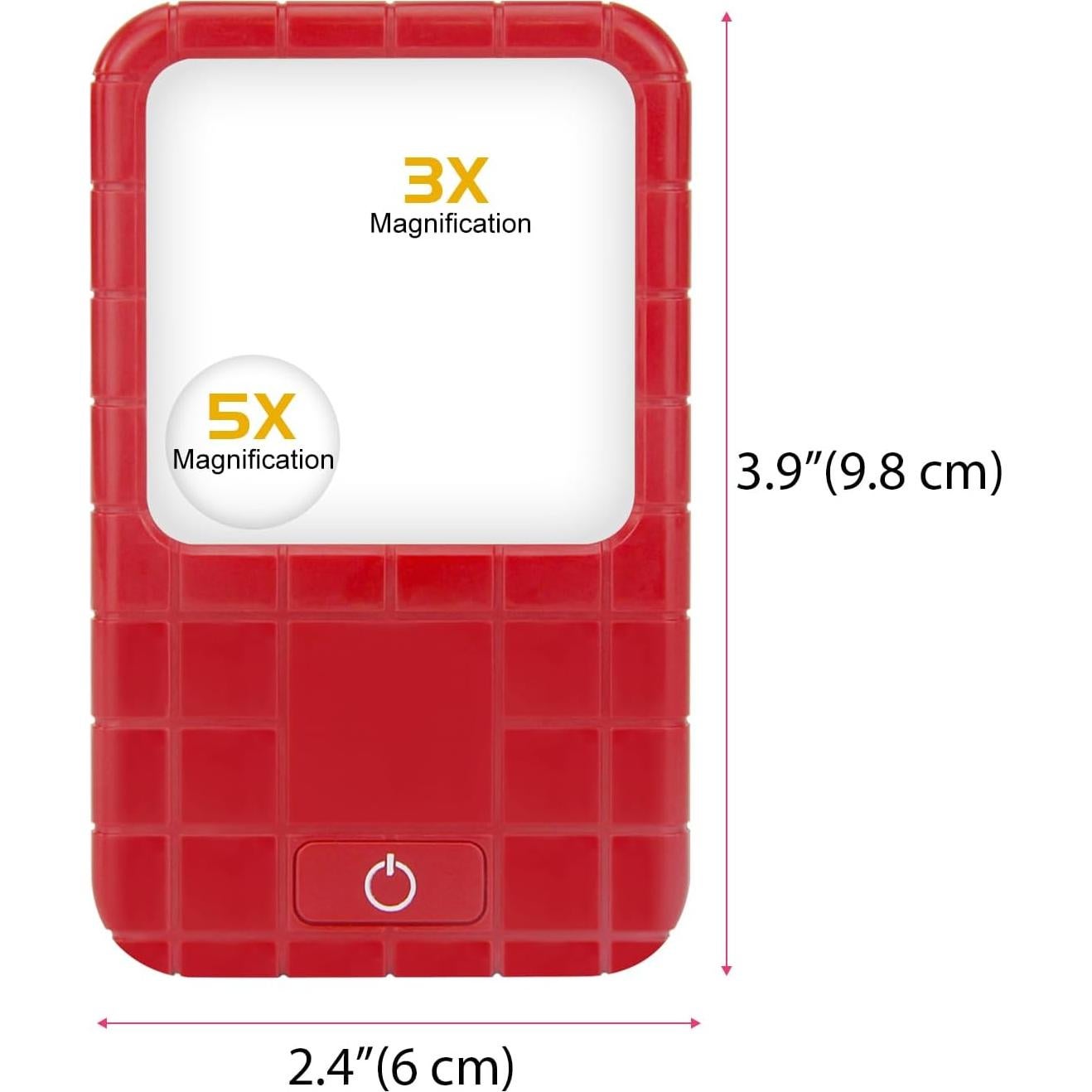 Lupa LED HONGUT 3X 5X Portátil para Lectura - Paquete de 3