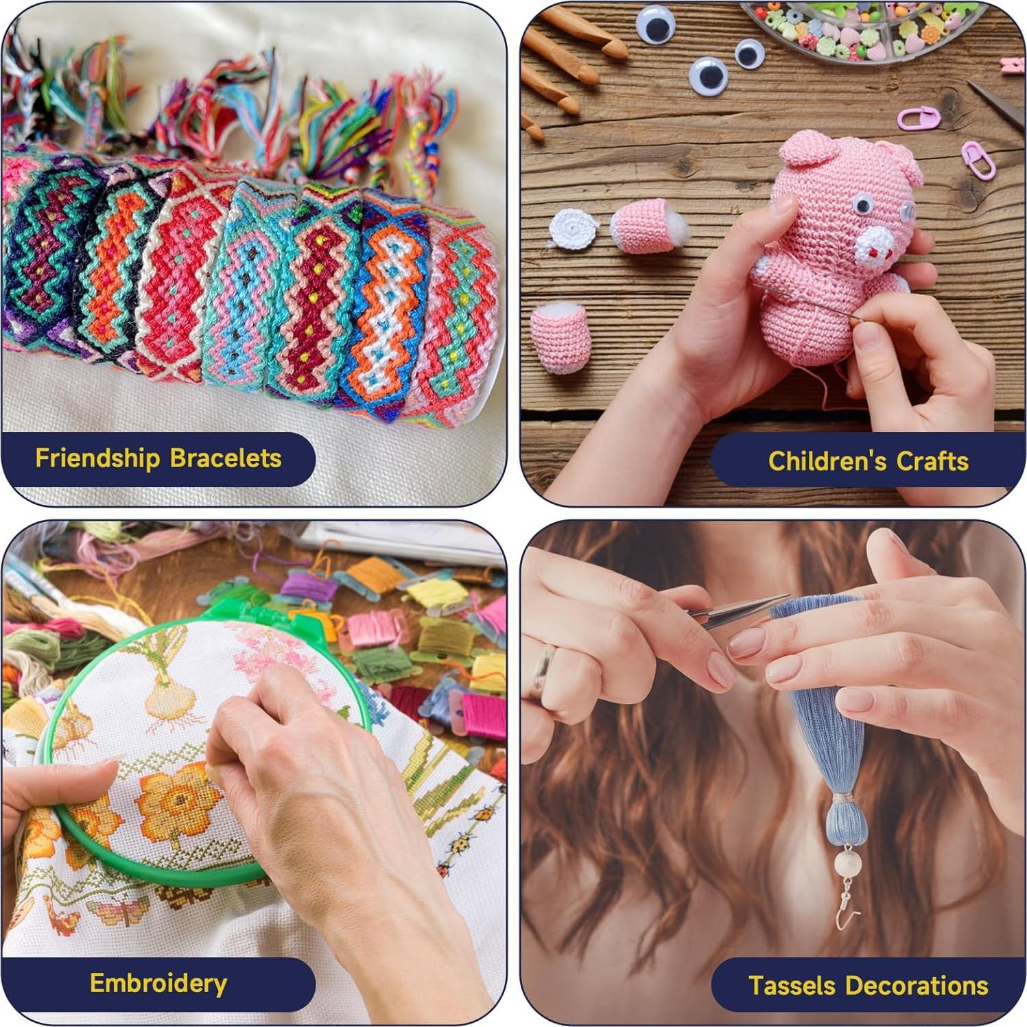 100 Madejas Hilo de Bordar Embhand 8m Algodón Multicolor