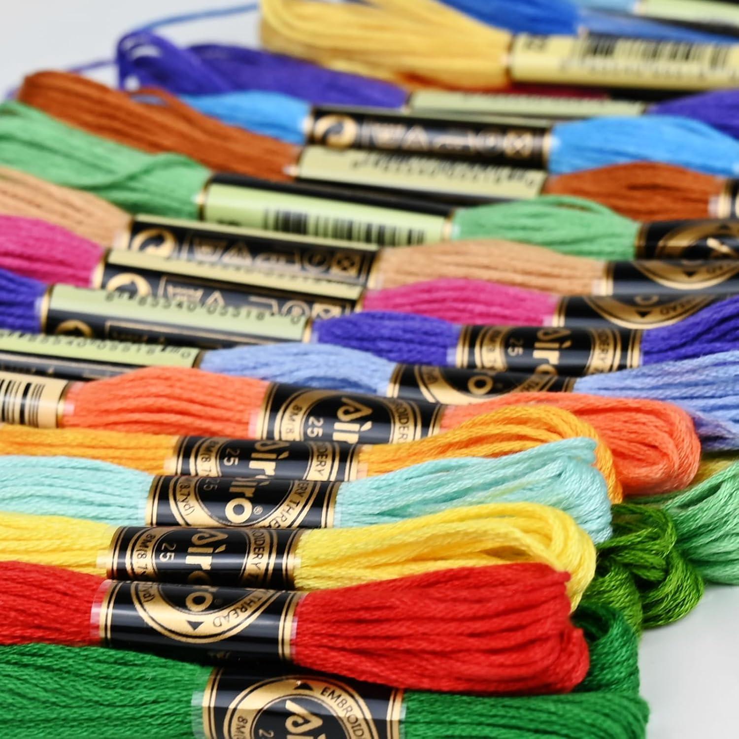 100 Madejas Hilo de Bordar Embhand 8m Algodón Multicolor