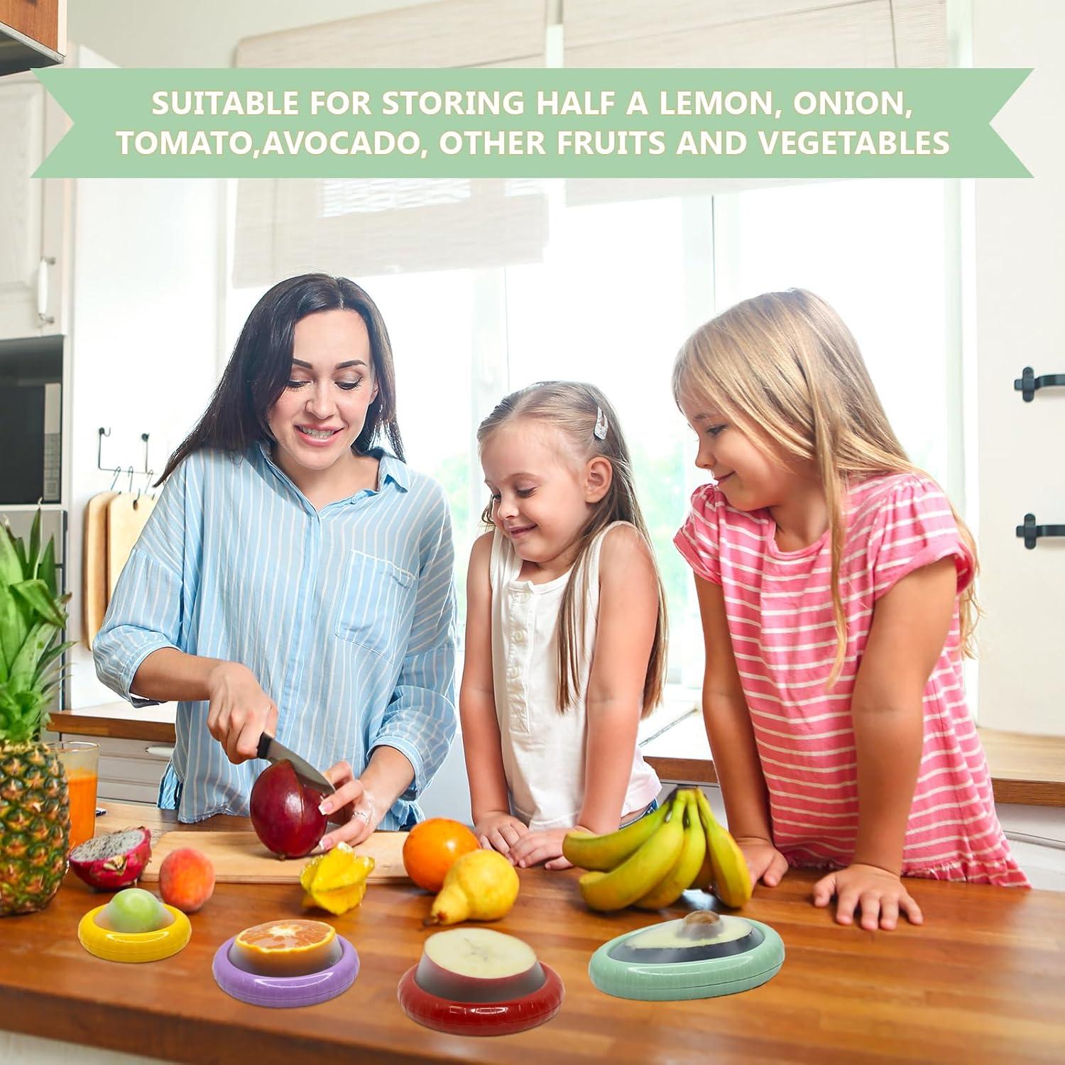 Set de 4 Conservadores de Frutas AWLGAK - Aguacate y Cebolla