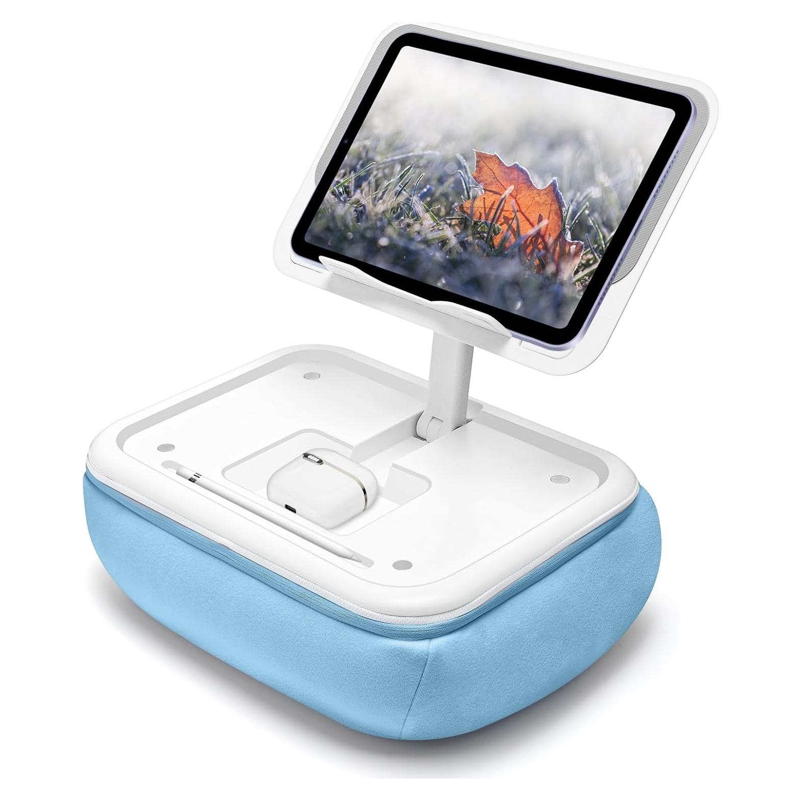 Soporte de Almohada para Tableta Wishfly Azul Ajustable 4.7-13"