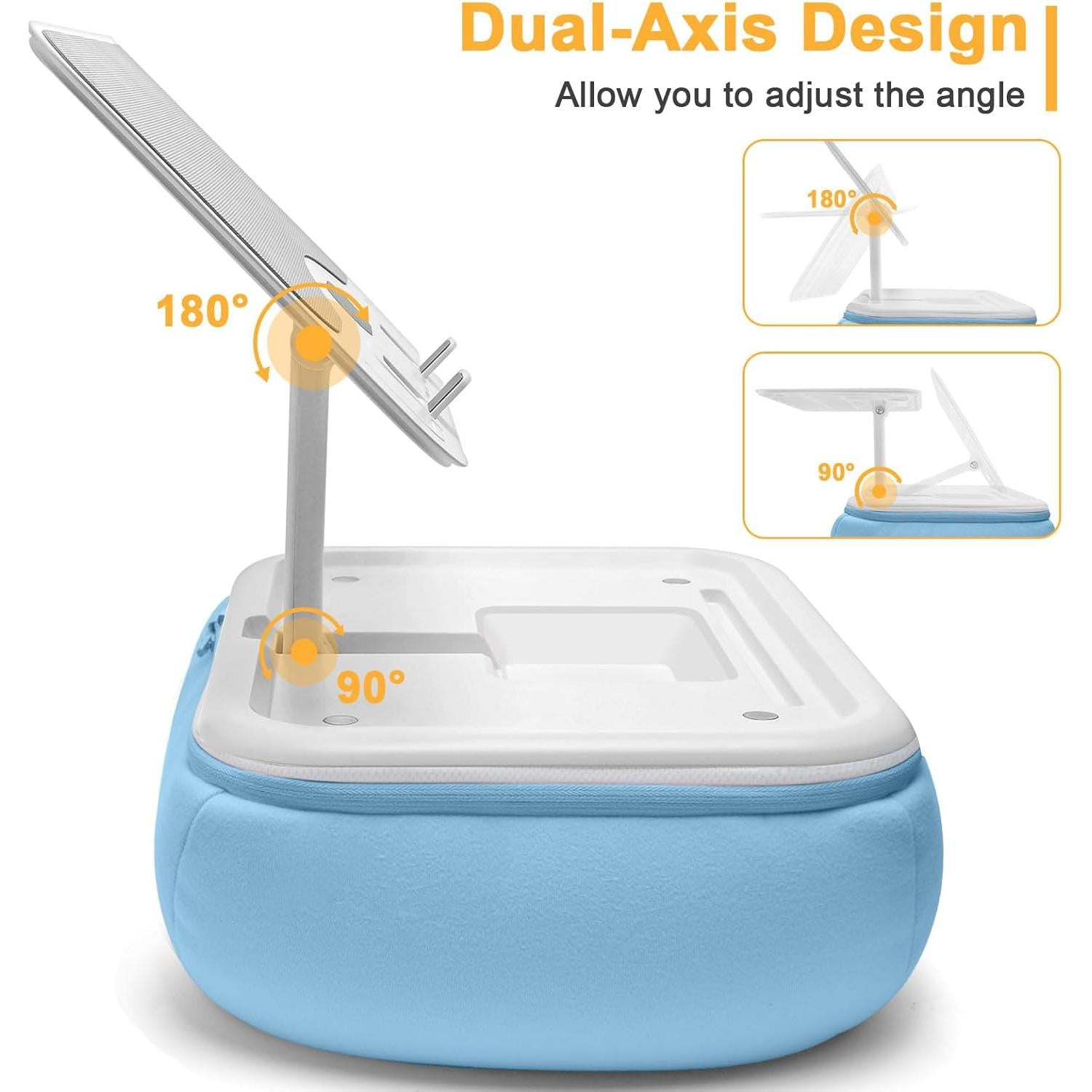 Soporte de Almohada para Tableta Wishfly Azul Ajustable 4.7-13"