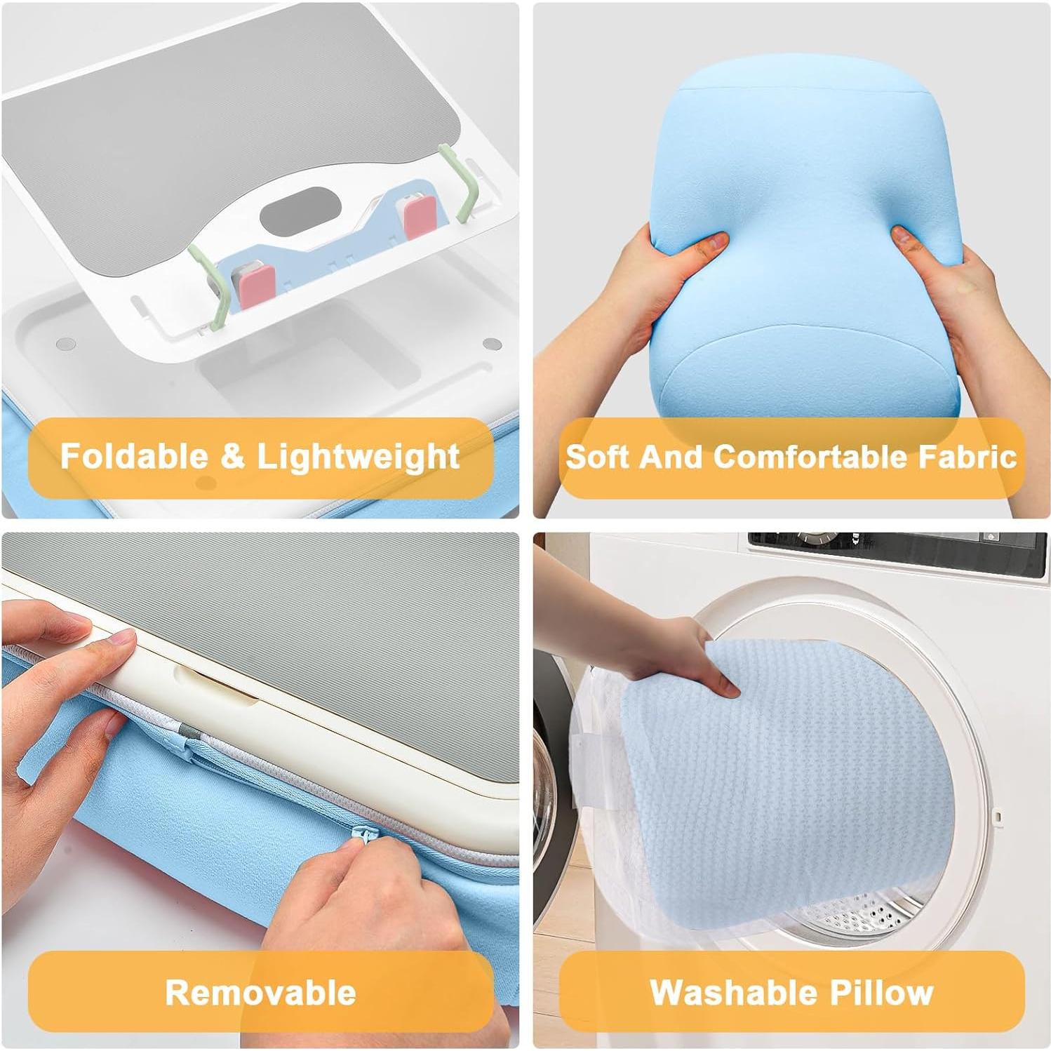 Soporte de Almohada para Tableta Wishfly Azul Ajustable 4.7-13"