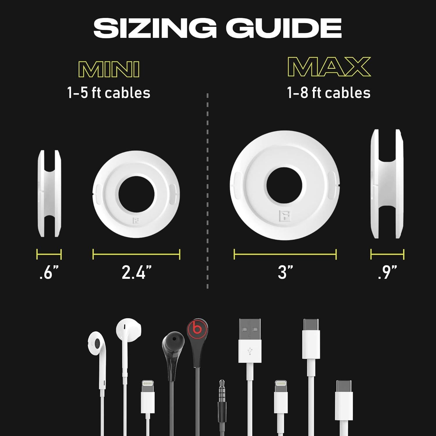 Organizador de Auriculares FUSE Side Winder Max Negro