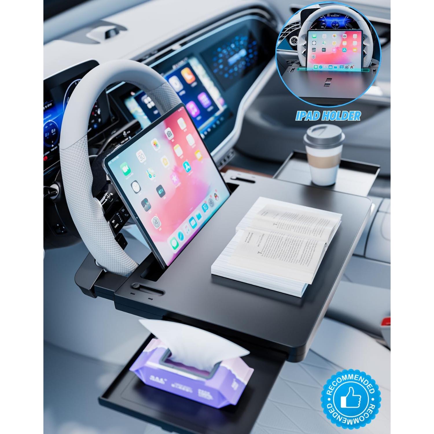 Mesa de bandeja para volante Qlhshop - Soporte ajustable para laptop