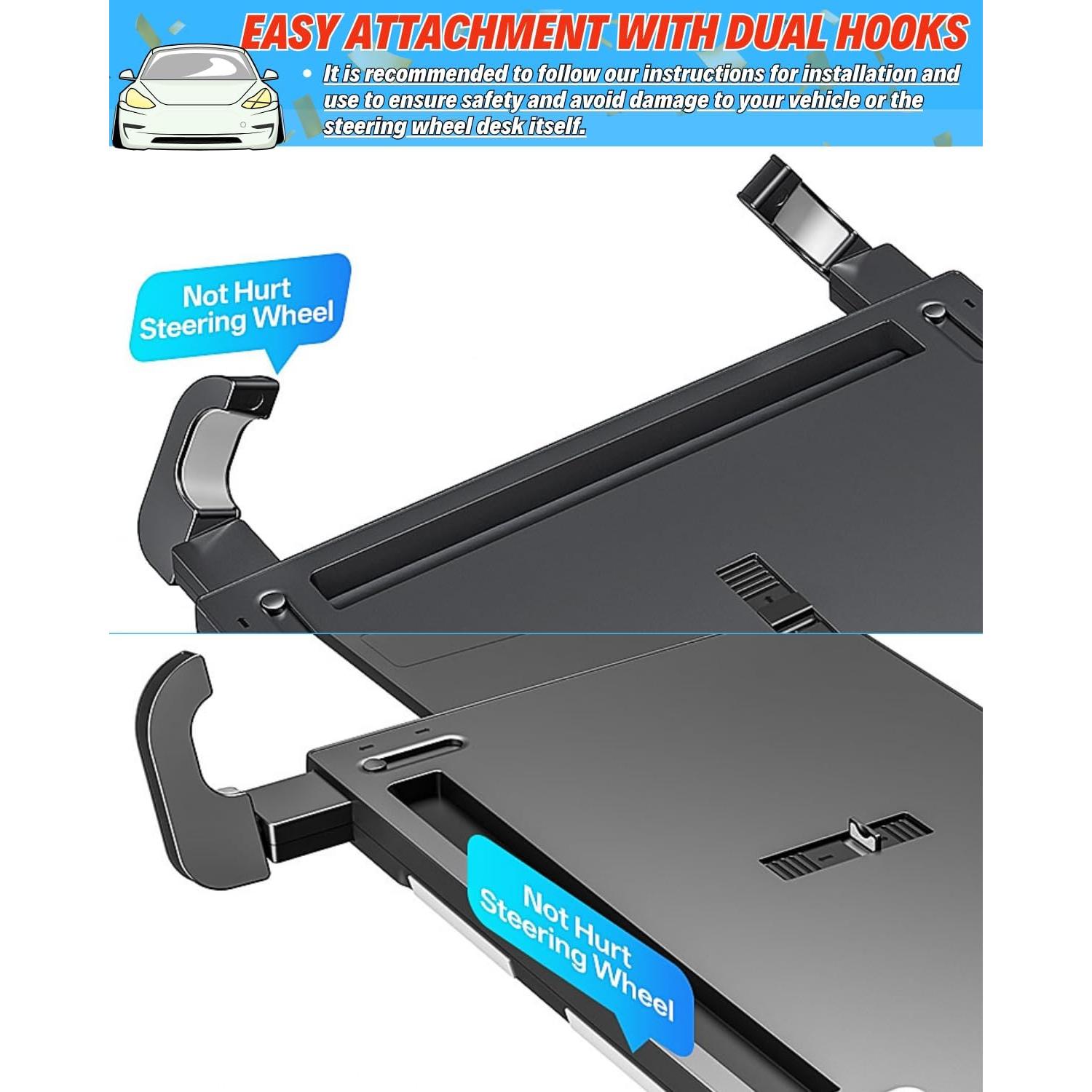 Mesa de bandeja para volante Qlhshop - Soporte ajustable para laptop