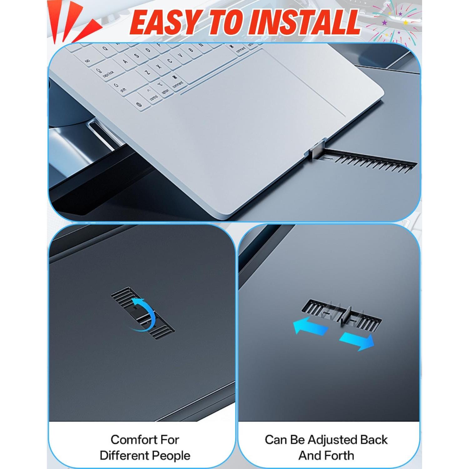 Mesa de bandeja para volante Qlhshop - Soporte ajustable para laptop