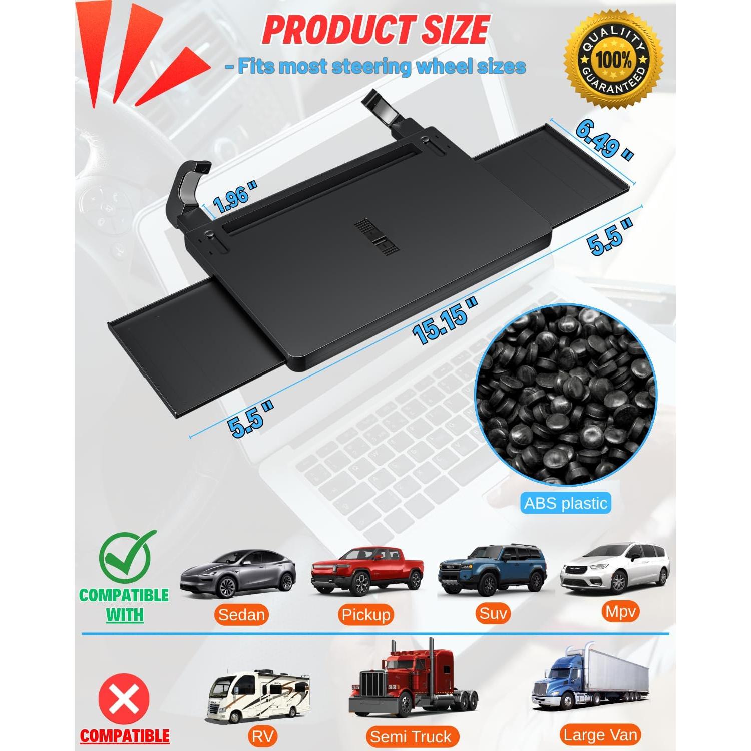 Mesa de bandeja para volante Qlhshop - Soporte ajustable para laptop