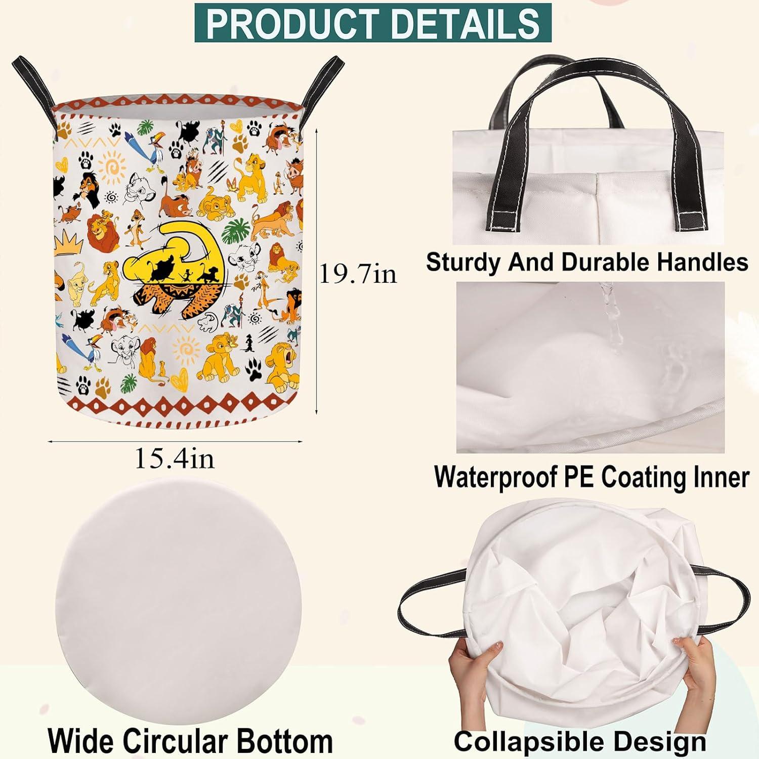 Cesta de Ropa Plegable JNIAP León 50x40 cm Impermeable