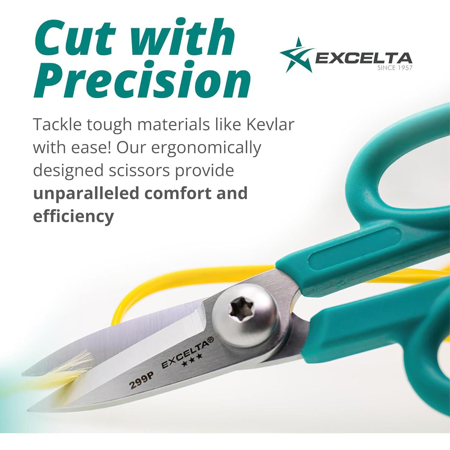 Tijeras de Corte de Kevlar Excelta 5.5" (13.97 cm) Acero Inoxidable