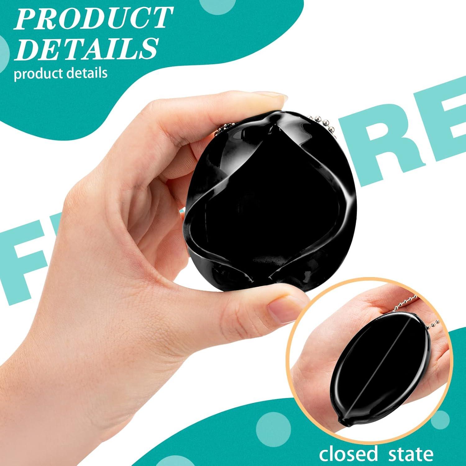 Monedero de goma Frienda 6 piezas coloridos con cadena