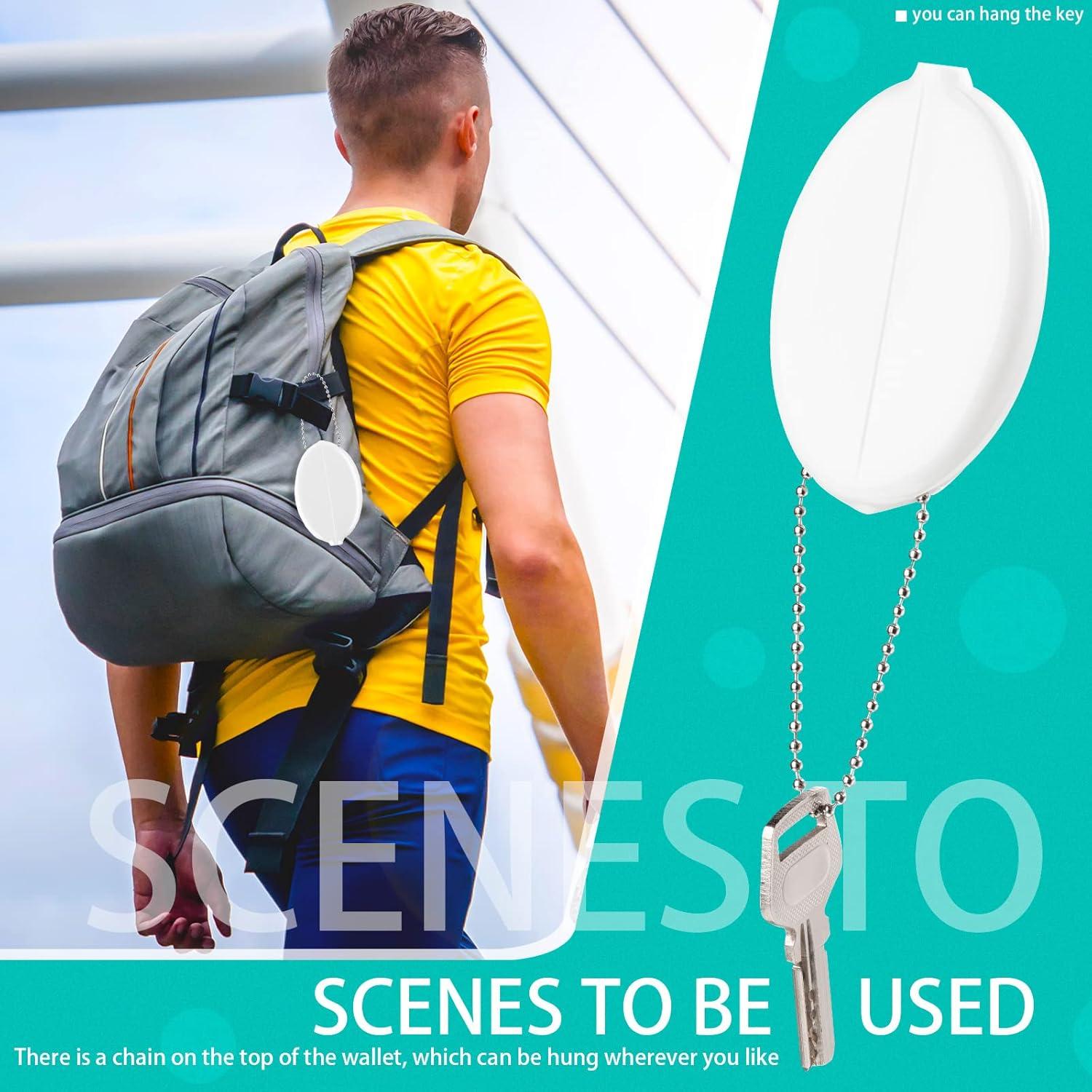 Monedero de goma Frienda 6 piezas coloridos con cadena