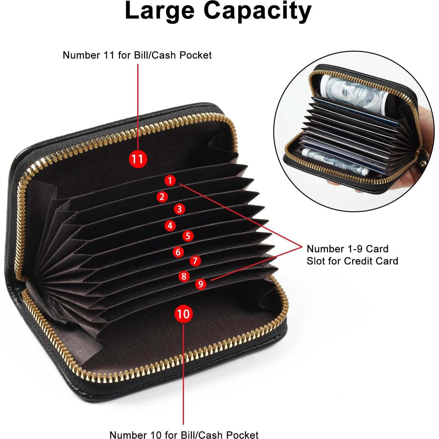 Porta Tarjetas EcoVision con RFID, Cartera Acordeón 11x8 cm