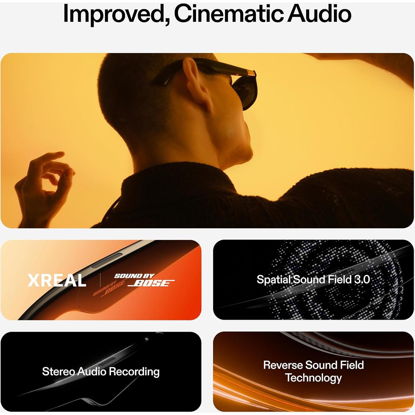 Gafas AR XREAL One con Chip X1, Pantalla 372,74 cm, 120Hz