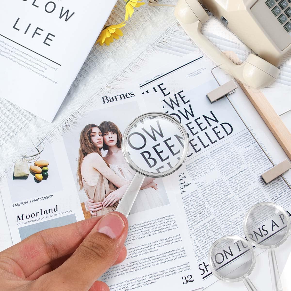 20 Mini Lentes de Aumento OBTANIM de Plástico Portátiles