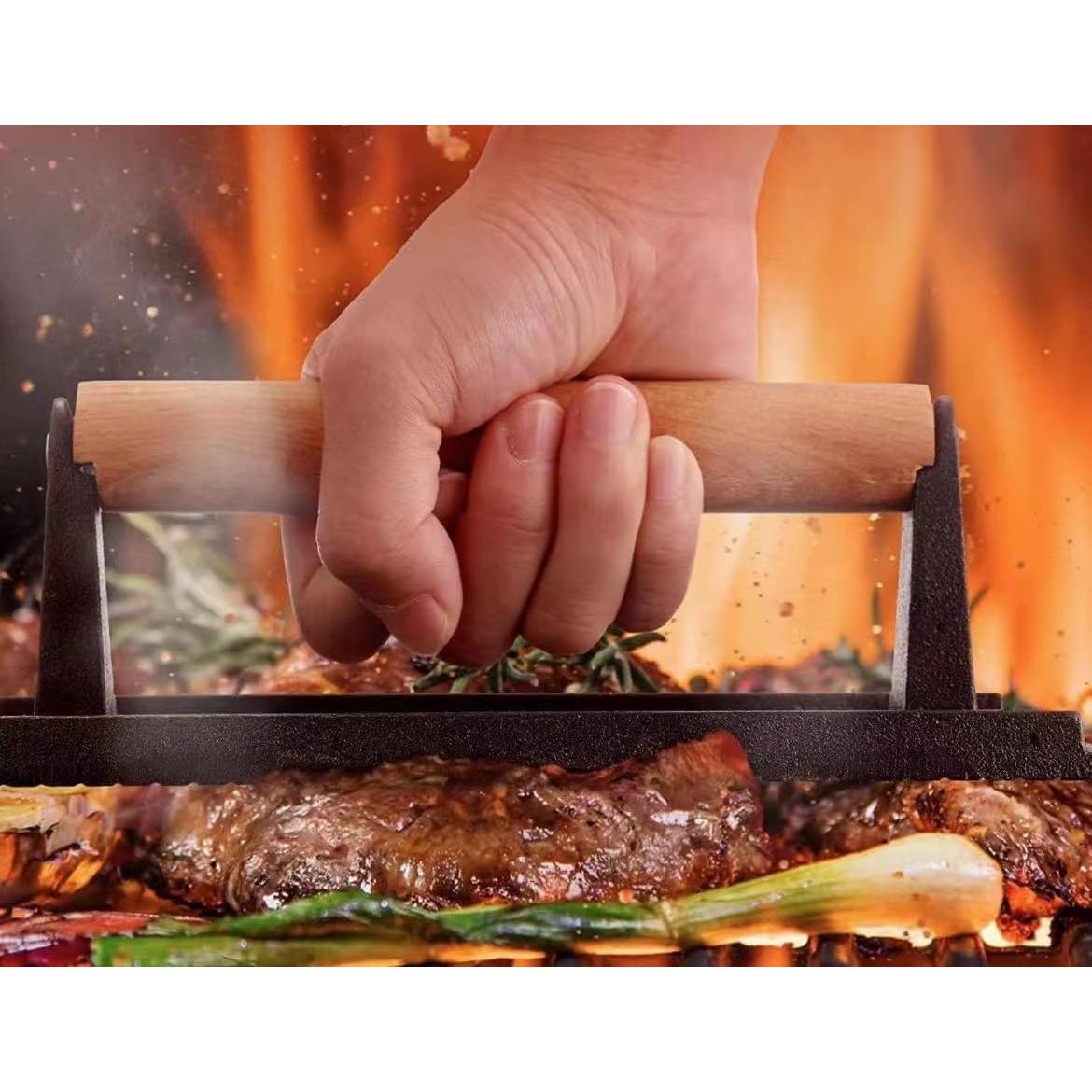 Prensa de Hierro Fundido JNXHON 14.5 cm para Hamburguesas