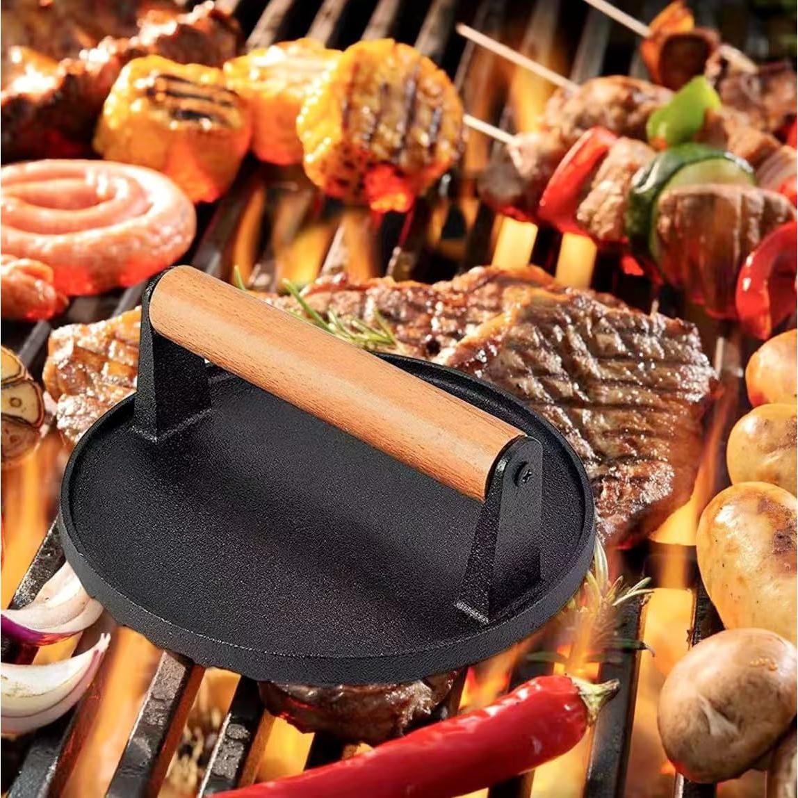 Prensa de Hierro Fundido JNXHON 14.5 cm para Hamburguesas