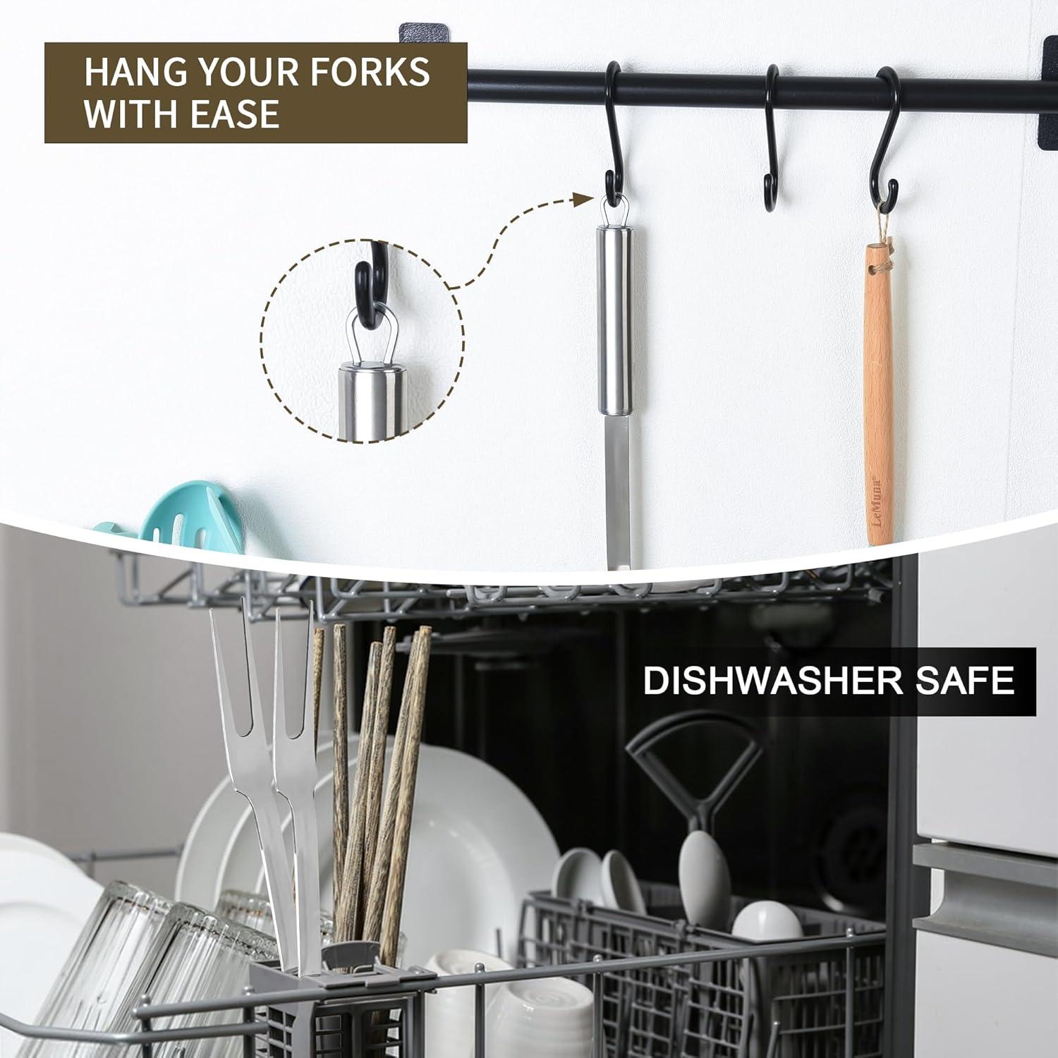 Tenedores de Carne DASHTHER de Acero Inoxidable 33 cm - 2 Piezas