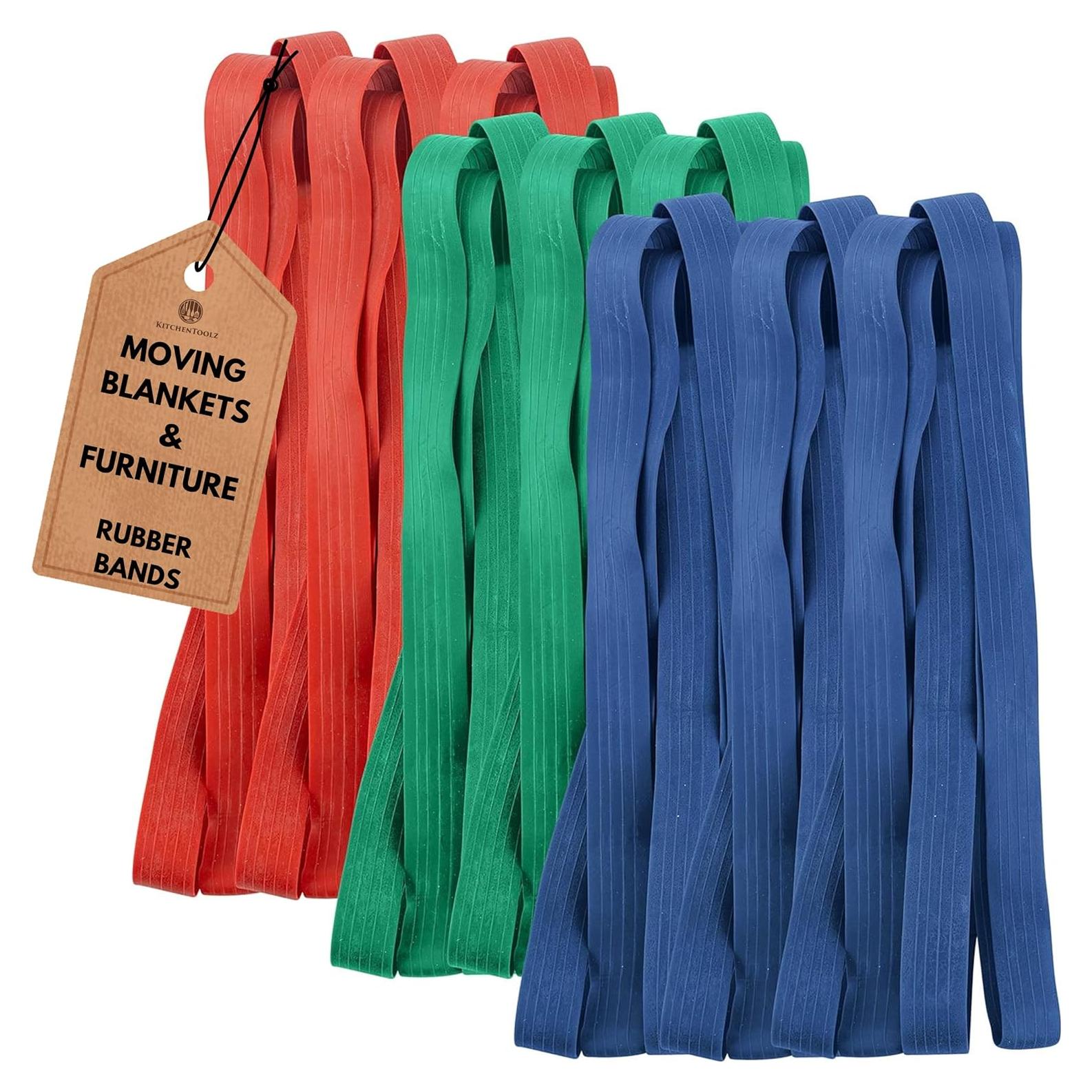 Paquete de 12 Bandas de Goma Kitchentoolz para Mudanzas