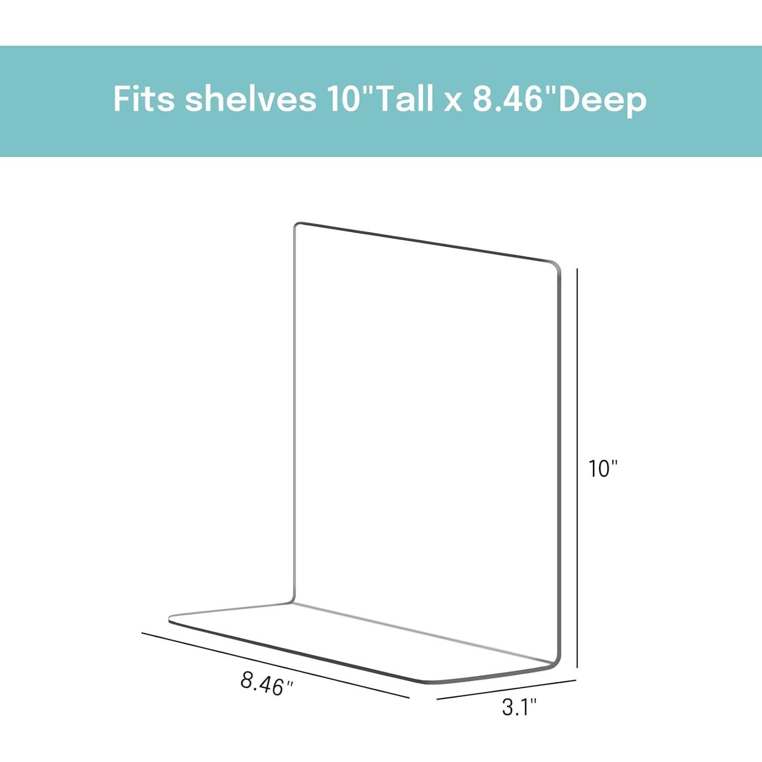 Divisores de Estante OKPOW - 12 Piezas Acrílico Transparente