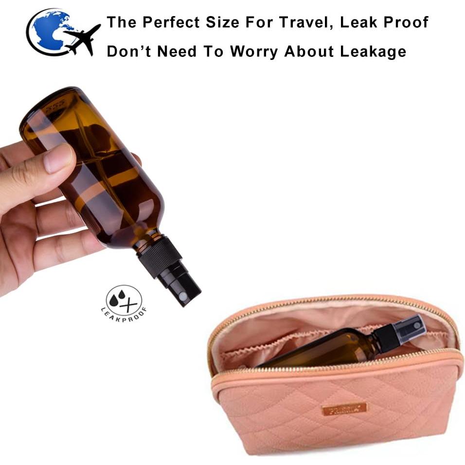 Set de 4 Botellas de Spray de Vidrio Ámbar 120 ml - Hmaimas