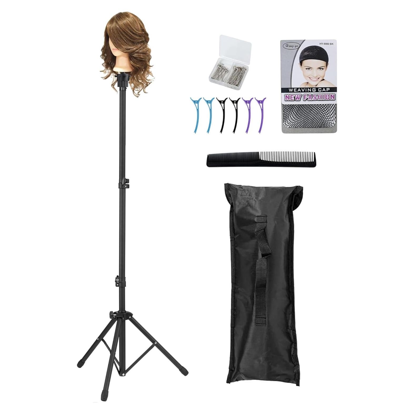 Soporte Ajustable para Cabeza de Maniquí Auroras con Trípode