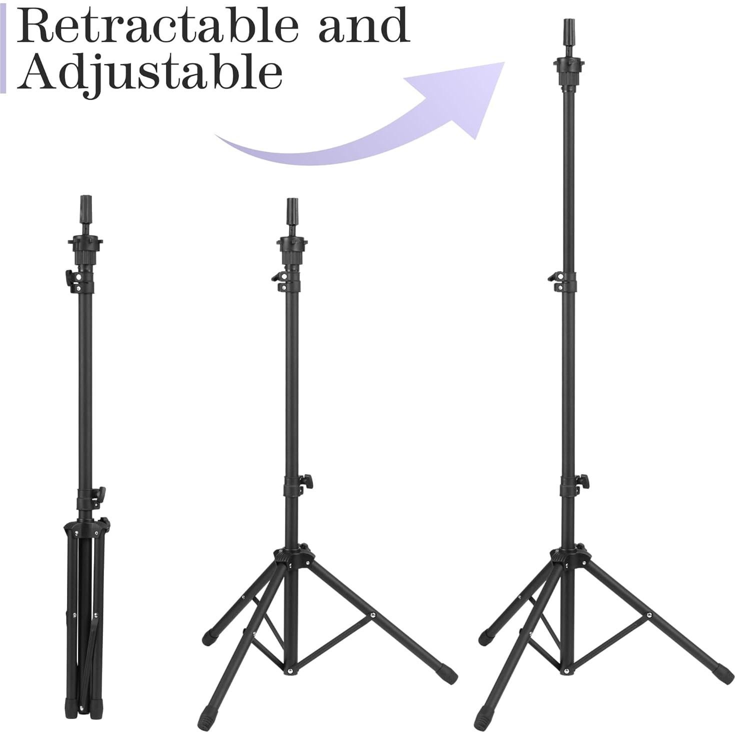 Soporte Ajustable para Cabeza de Maniquí Auroras con Trípode