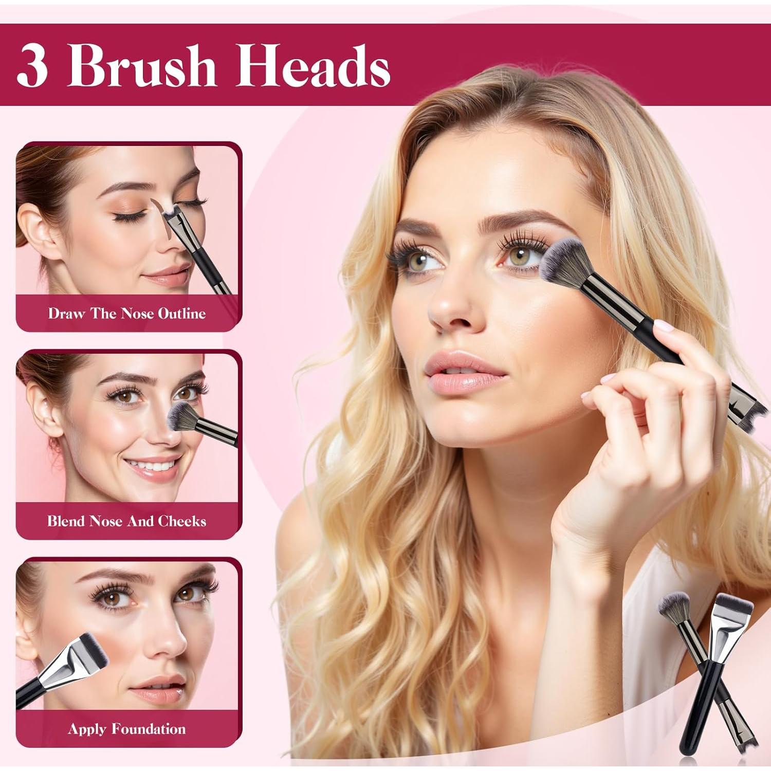 Juego de Brochas para Contorno de Nariz Sokfone 2 Piezas