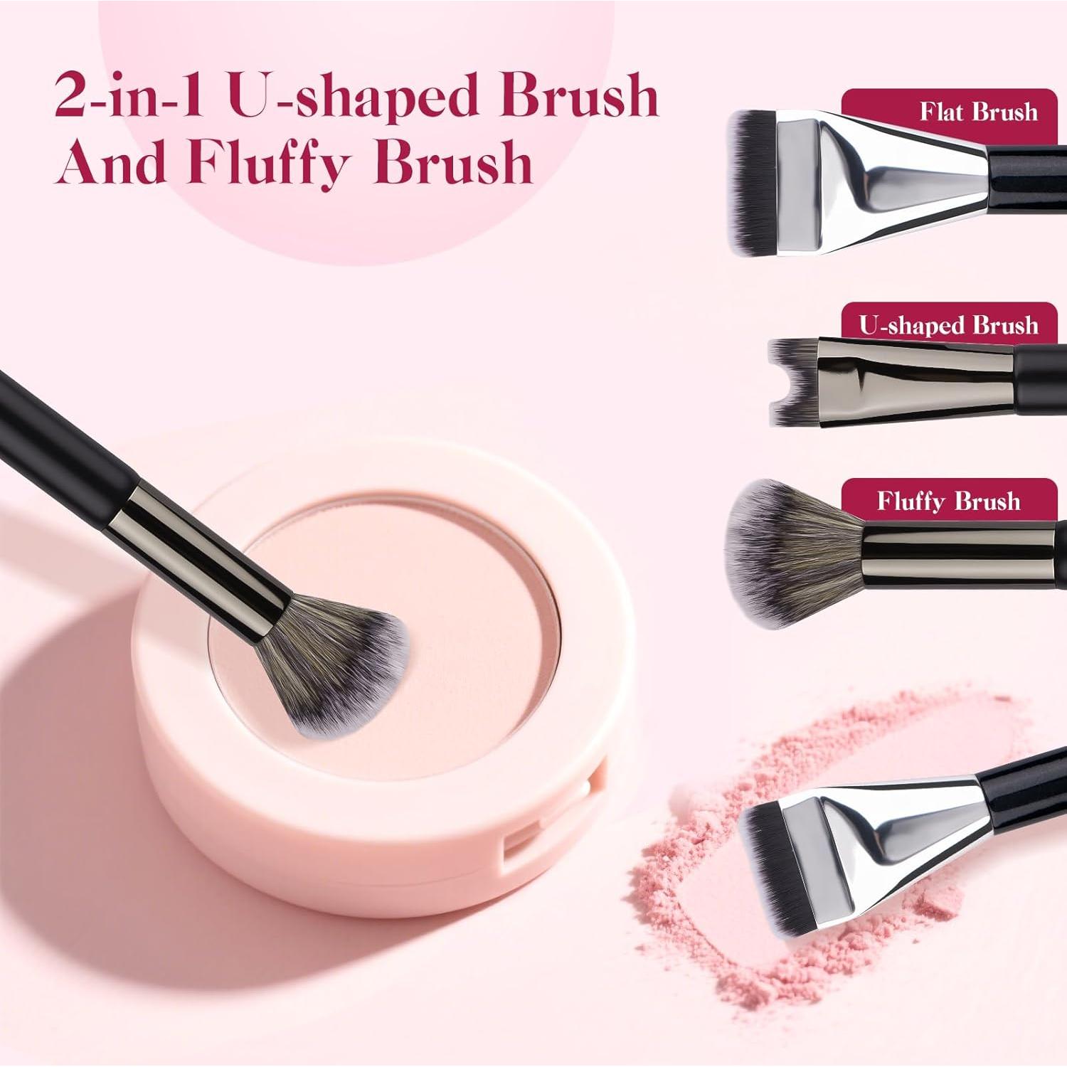 Juego de Brochas para Contorno de Nariz Sokfone 2 Piezas