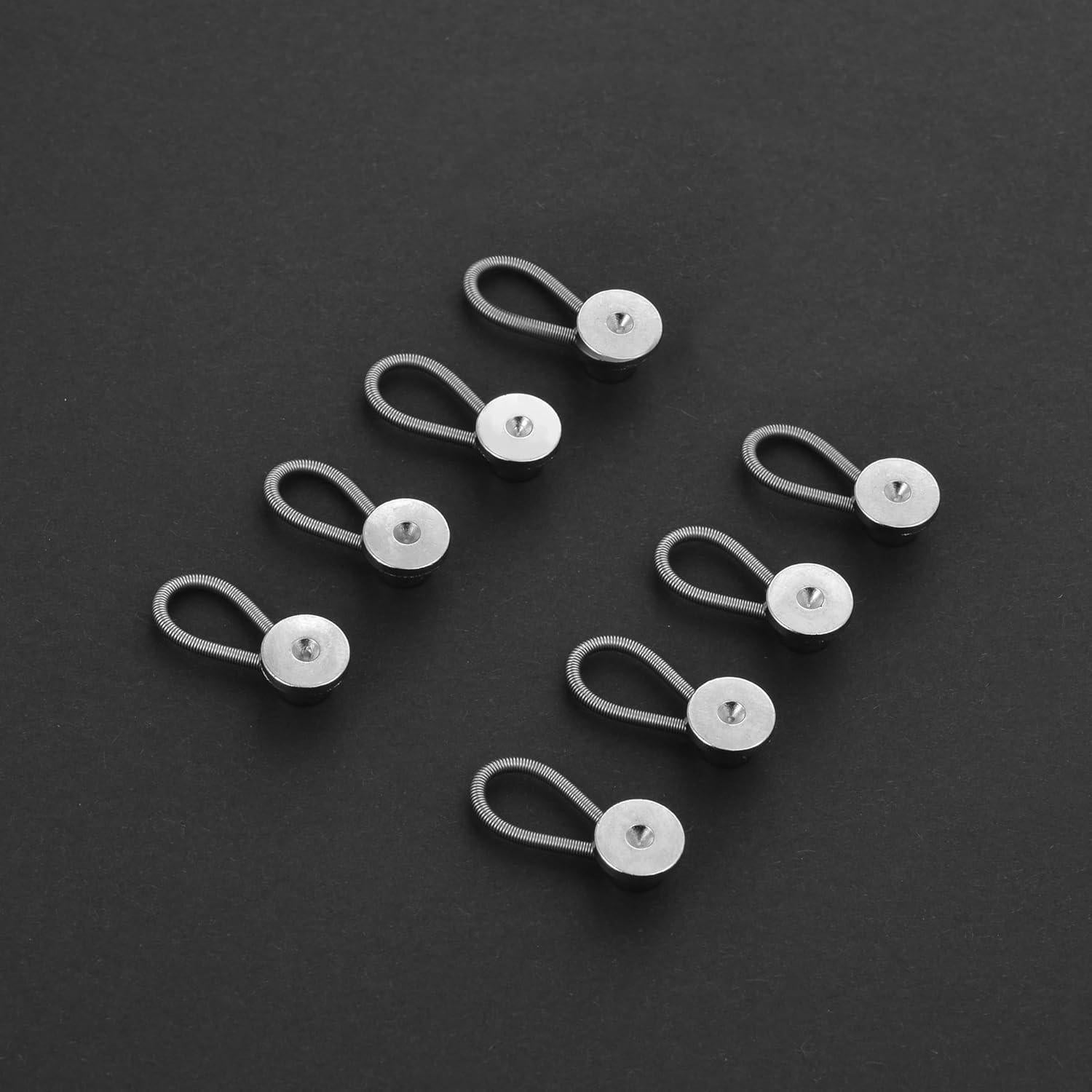 8 Extensores de Cuello Wrlcorly para Camisas de Hombre Plateados