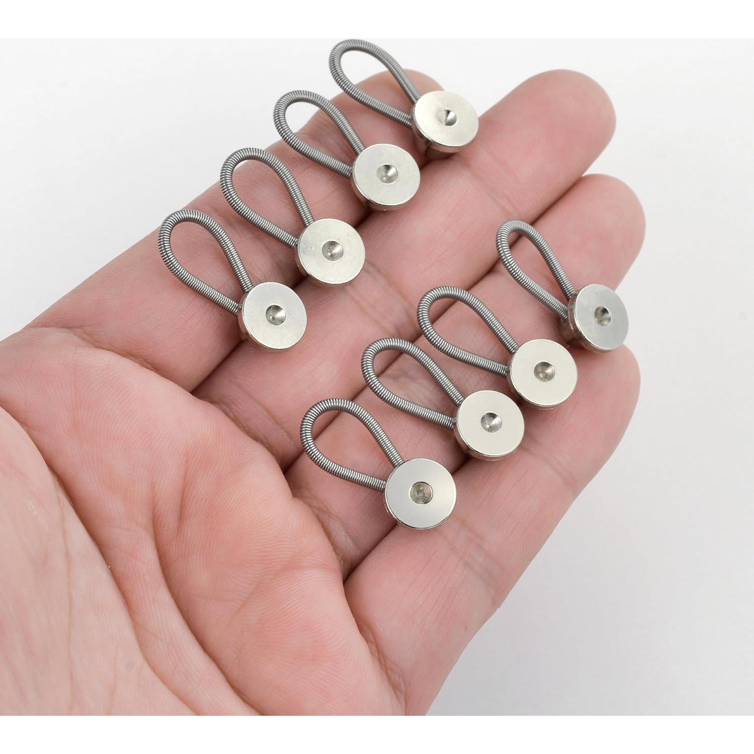 8 Extensores de Cuello Wrlcorly para Camisas de Hombre Plateados