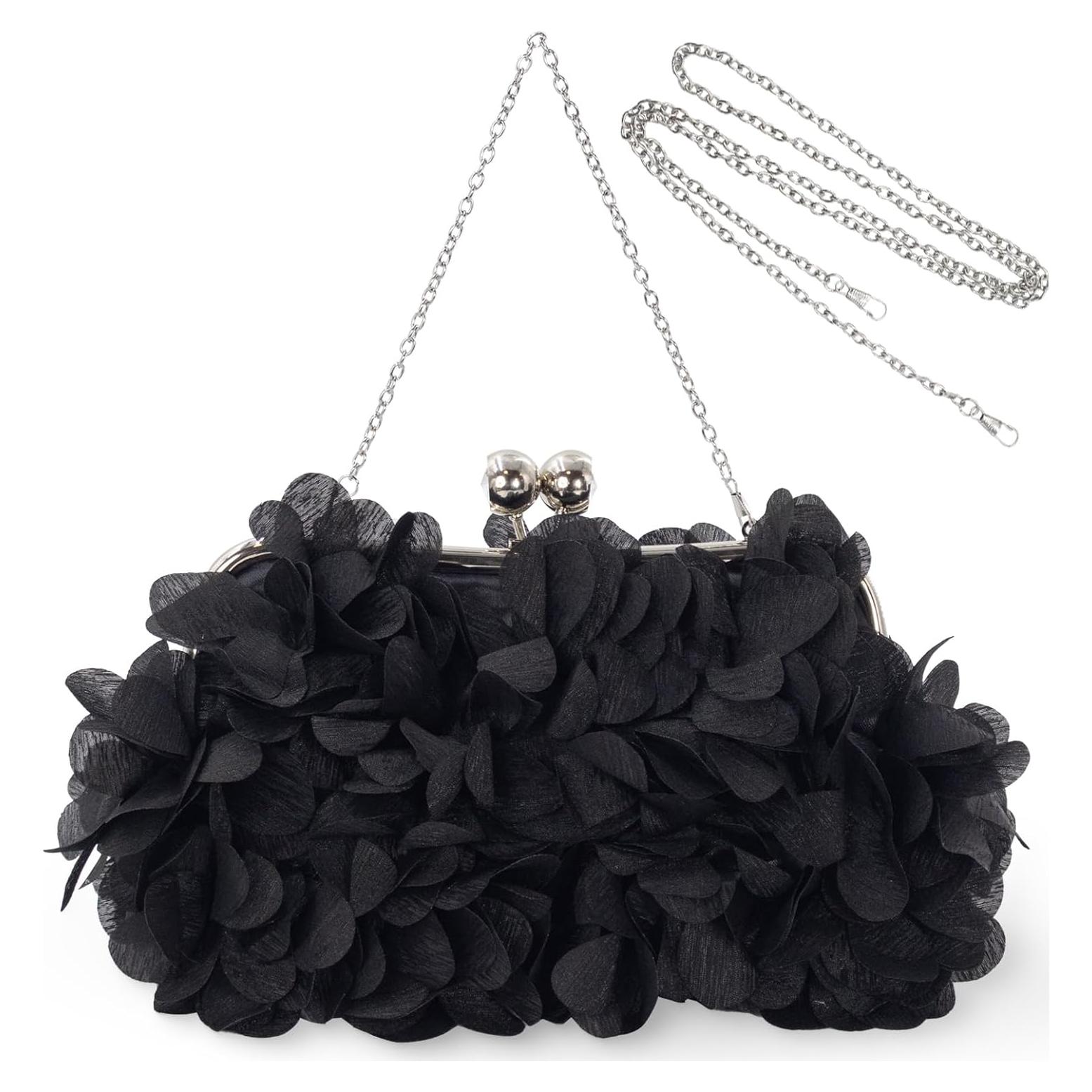 Bolso de Noche JAMBHALA Rosa con Cadena Desmontable 20.8x15x9 cm