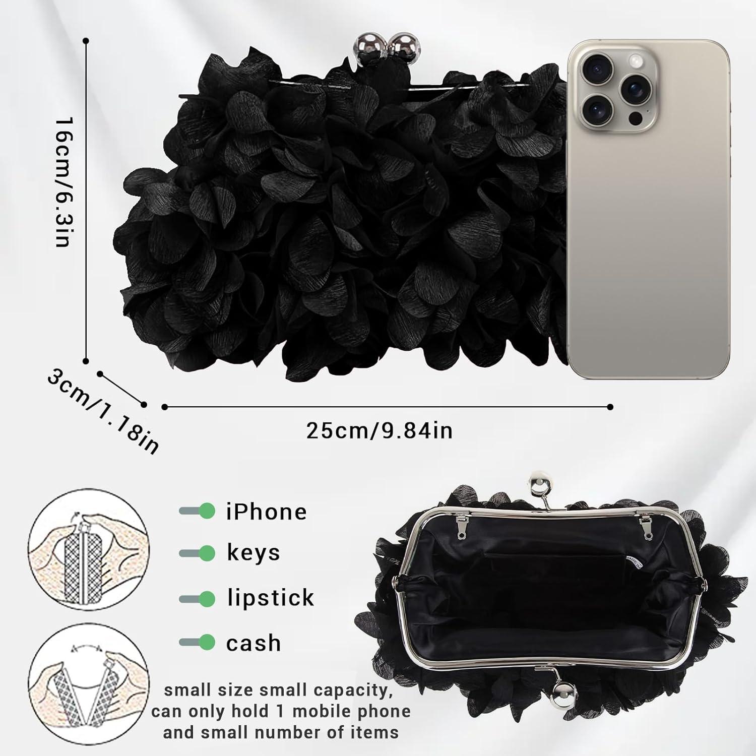 Bolso de Noche JAMBHALA Rosa con Cadena Desmontable 20.8x15x9 cm