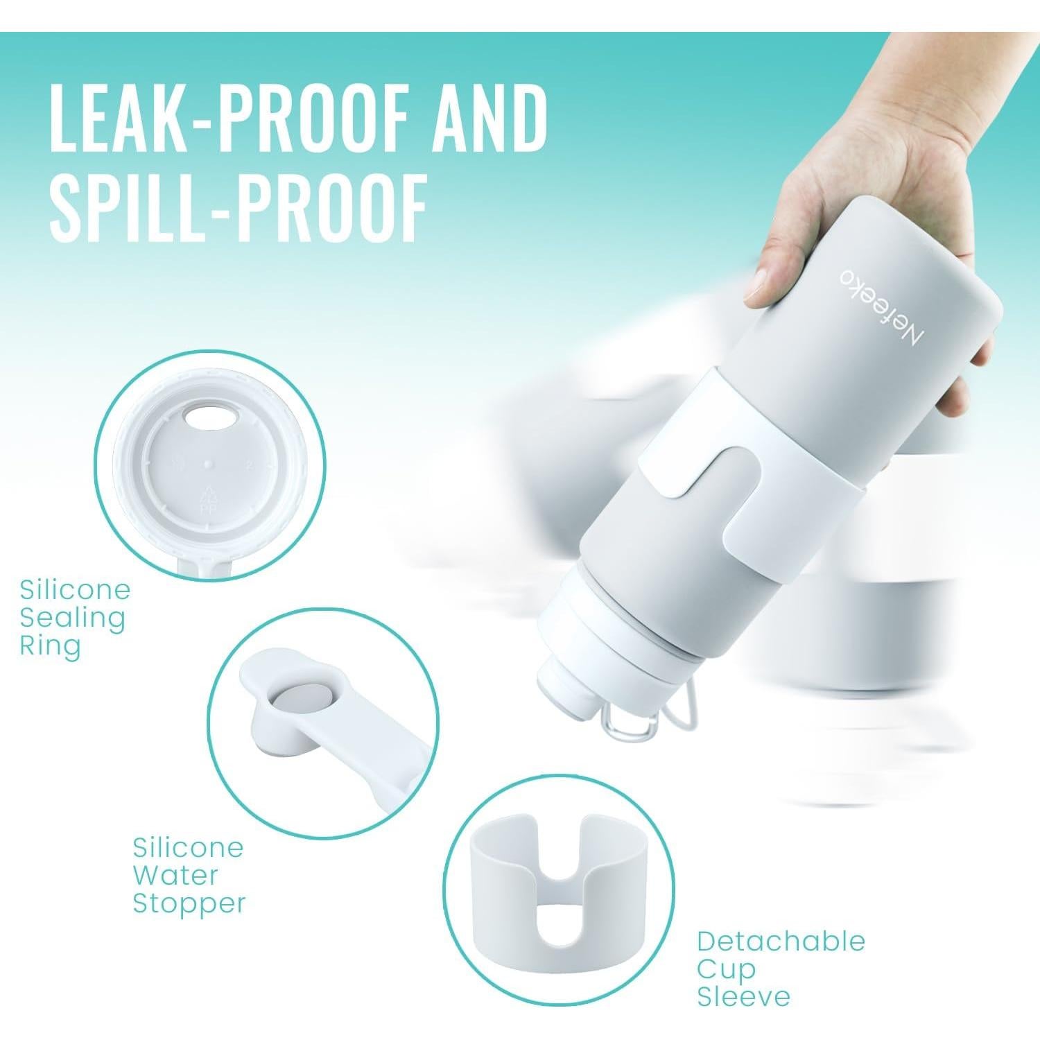 Botella de Agua Plegable Nefeeko S1 PRO 750ml A Prueba de Fugas