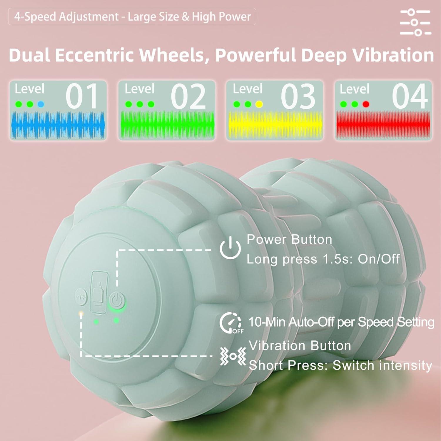 Bola de Masaje Vibrante JIEJUNJIE Rosa 4 Velocidades 20x10cm