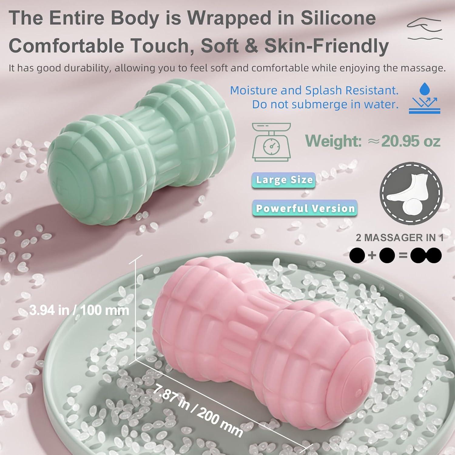 Bola de Masaje Vibrante JIEJUNJIE Rosa 4 Velocidades 20x10cm