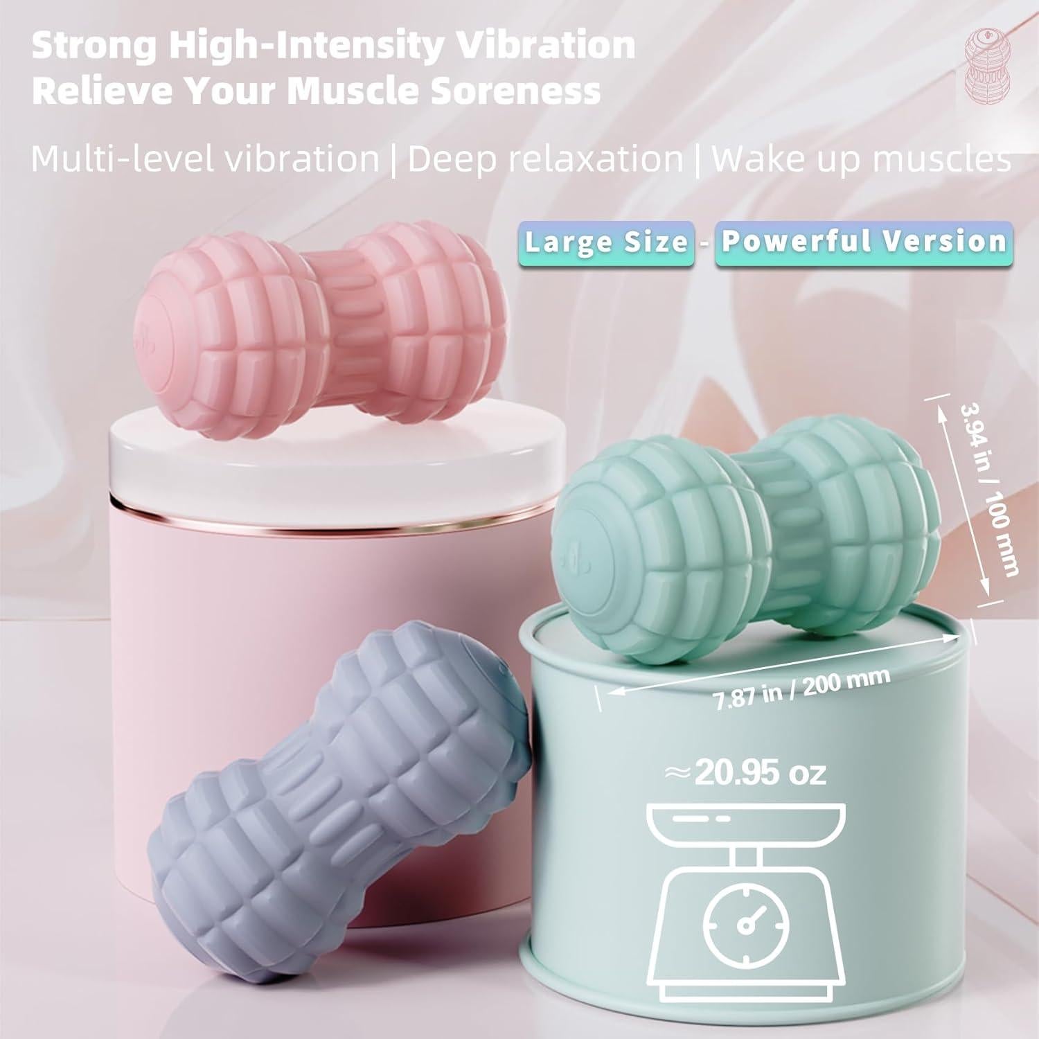 Bola de Masaje Vibrante JIEJUNJIE Rosa 4 Velocidades 20x10cm