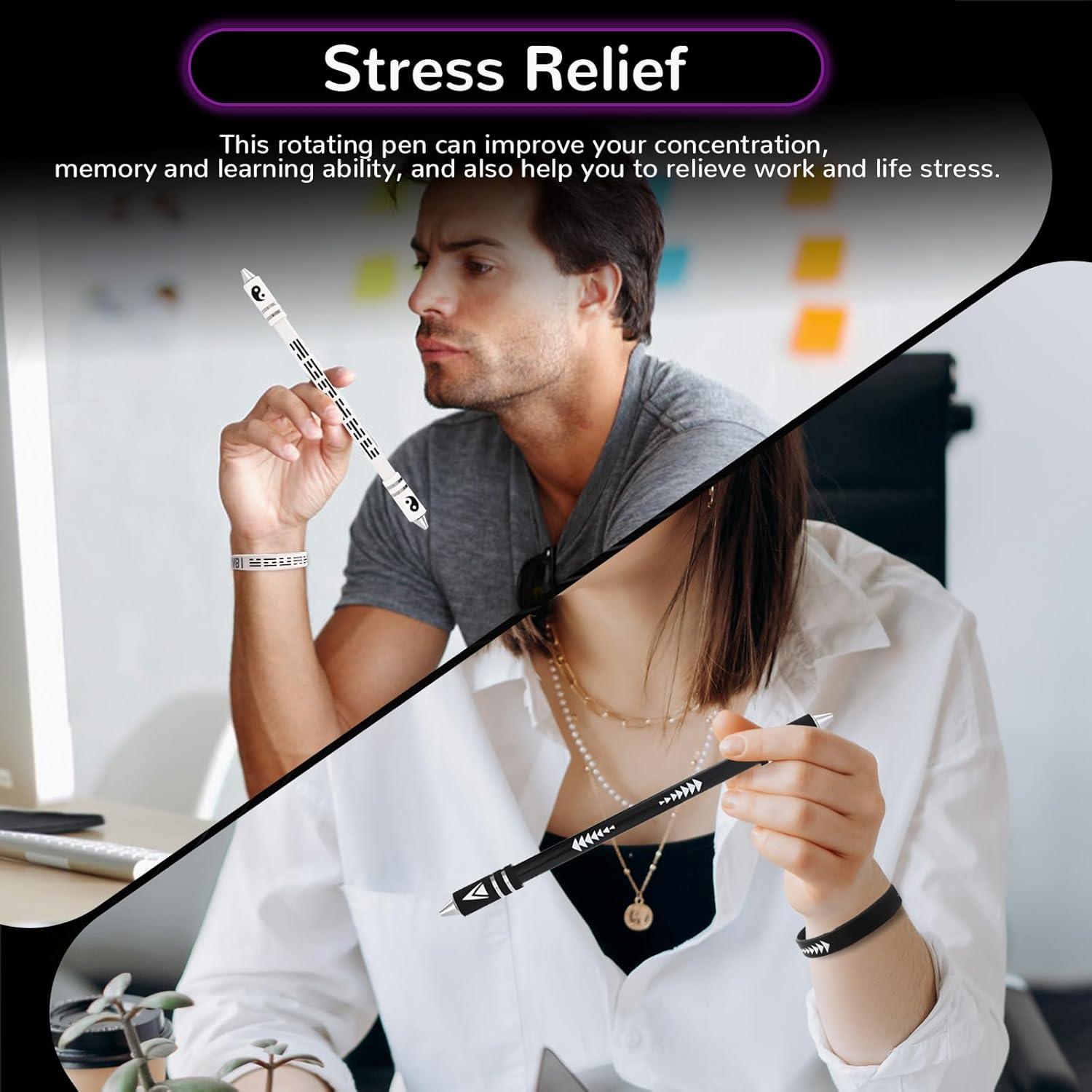 Bolígrafo giratorio Roucerlin 21.5 cm 2 colores con pulsera