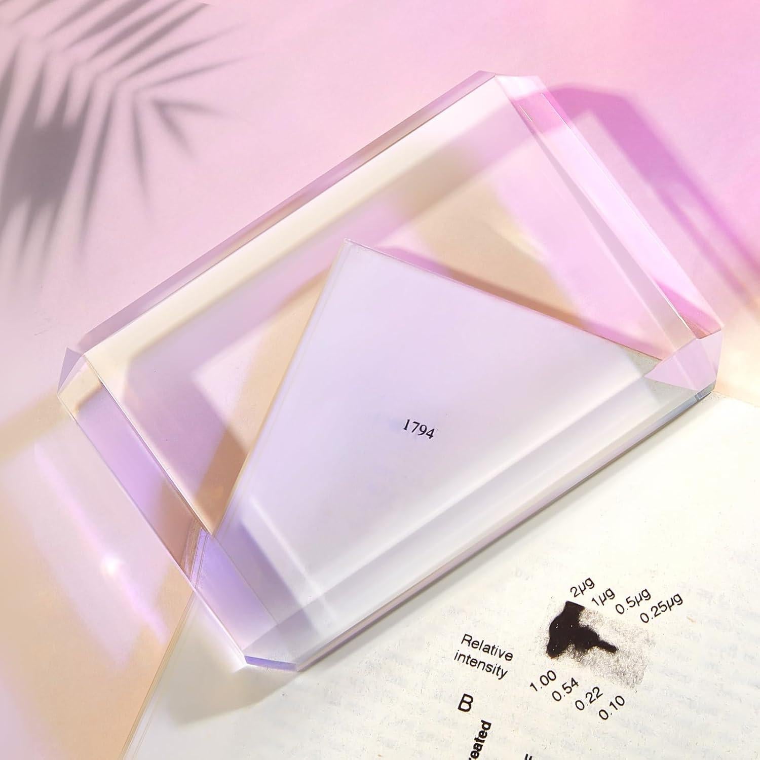 Peso de Papel de Vidrio Seajan Rectangular 2 Pcs 10.16x7.11 cm