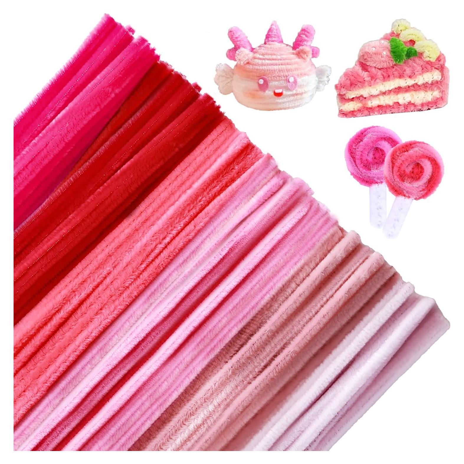 Limpiapipas Yalumo 500 PCS Rosados 30 cm 6 Colores Manualidades