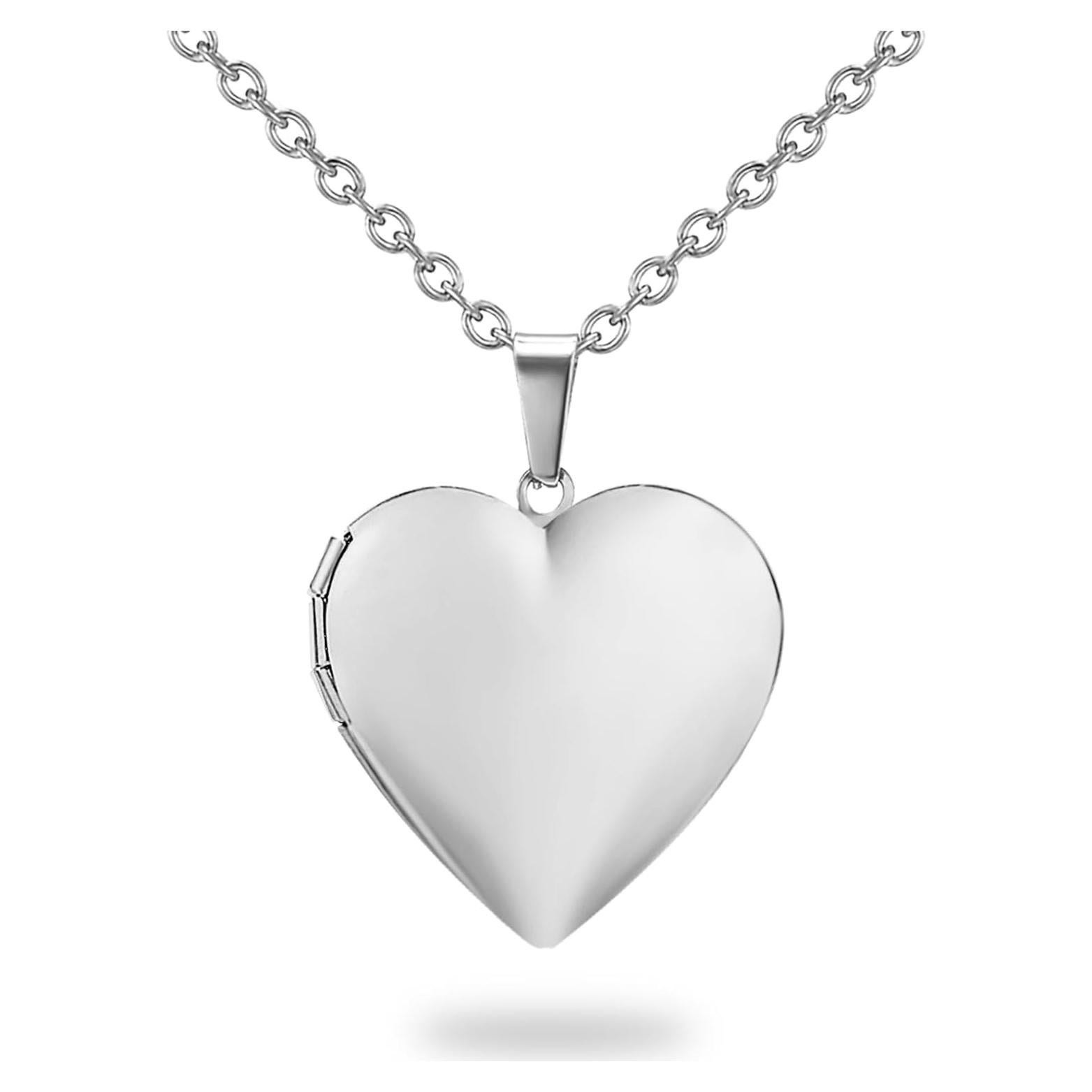 Collar medallón PHOCKSIN acero inoxidable corazón 2.79 cm