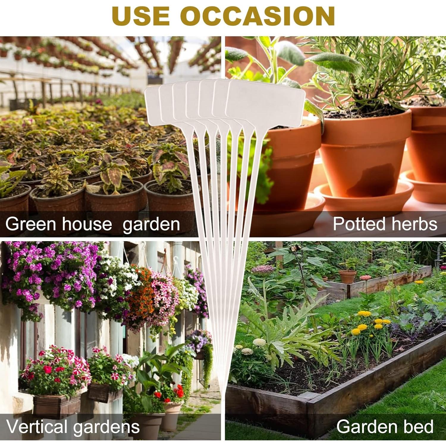 Etiquetas de Jardín Impermeables GUFJUCH 50pcs 28cm Blancas