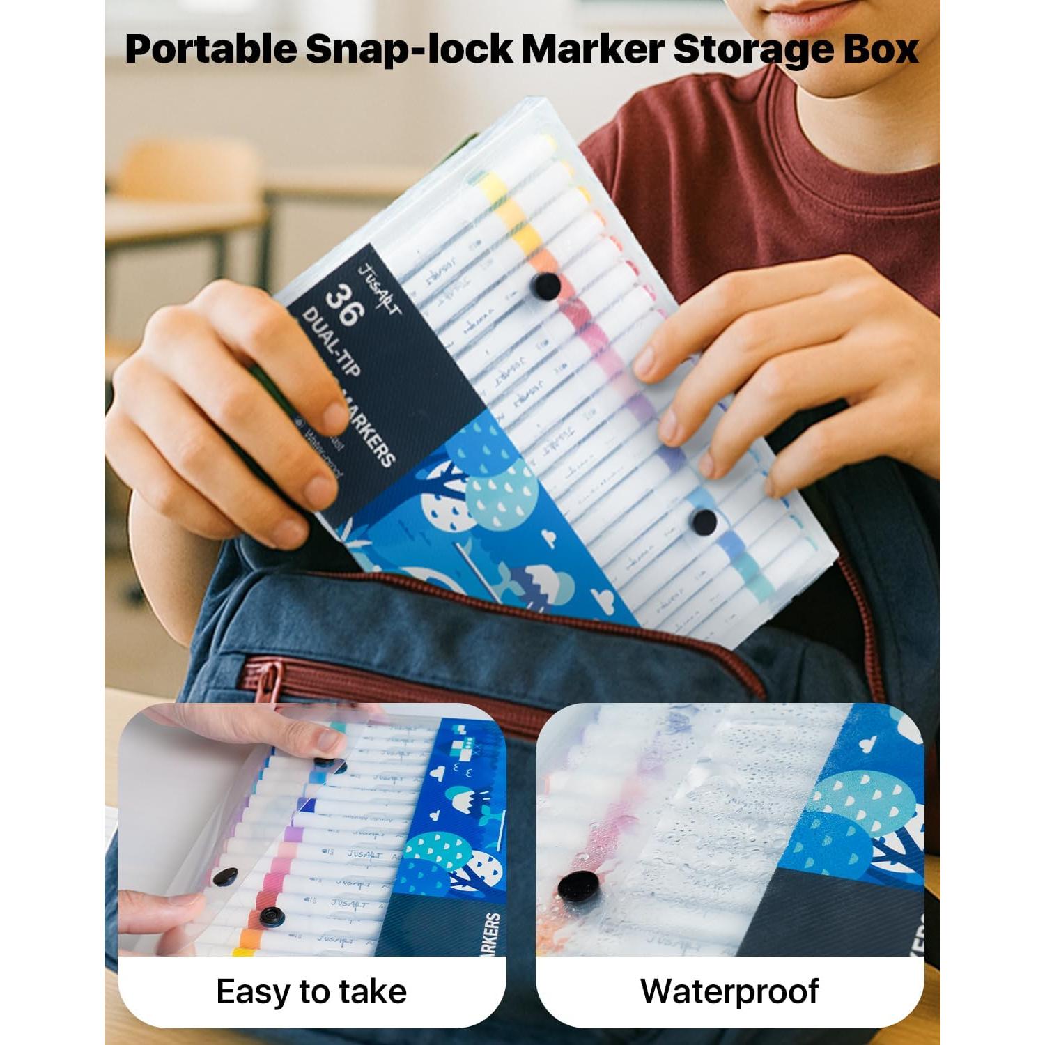 Marcadores de Pintura Acrílica JusArt 24 Colores Doble Punta