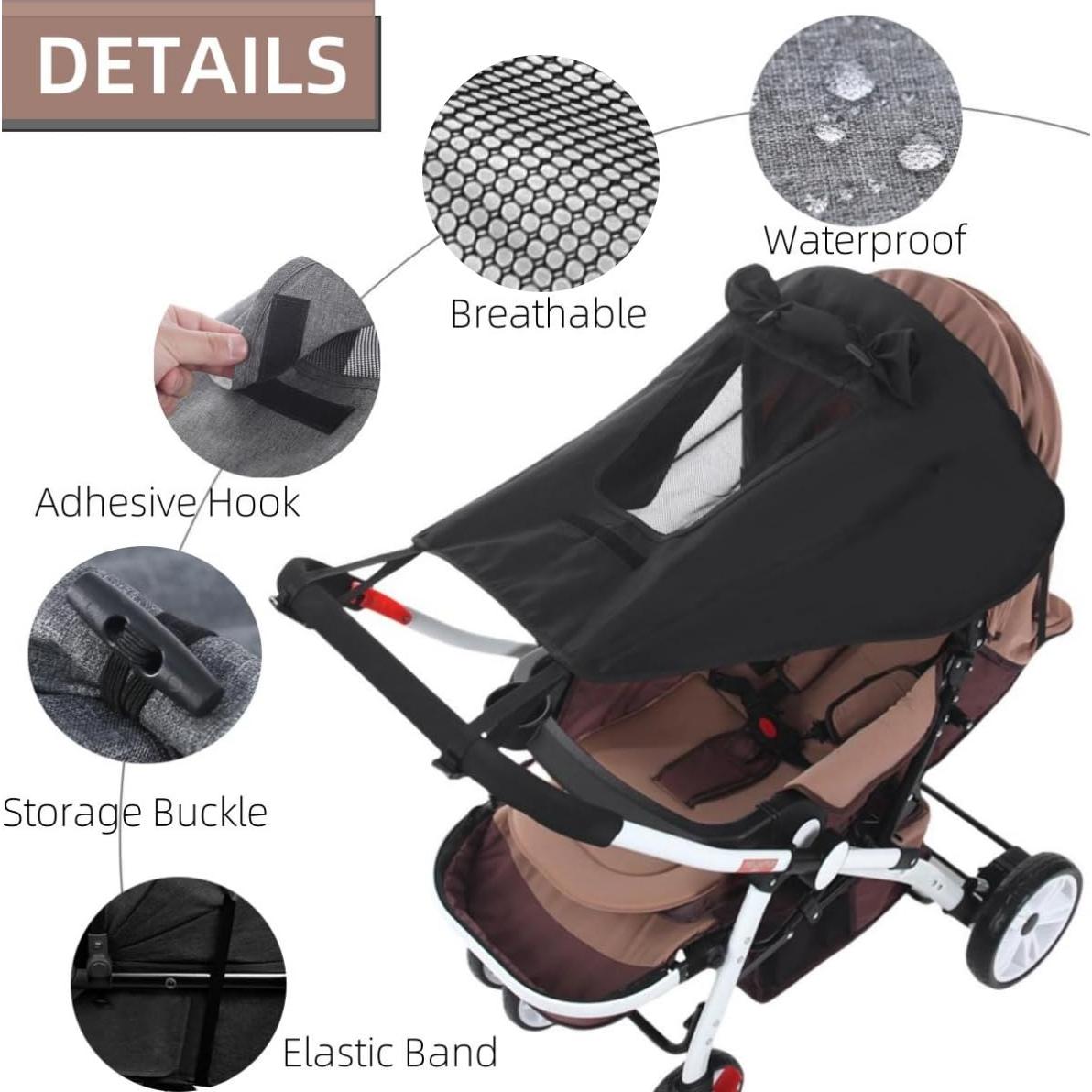 Cubierta de Sombra para Cochecito de Bebé UPF 50+ Impermeable