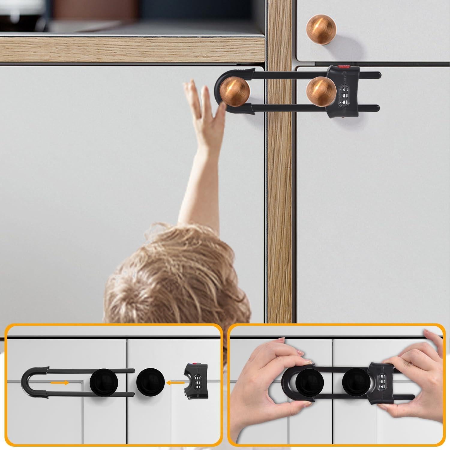 Cerraduras Deslizantes para Gabinetes Estrella Xuanxi - Negro