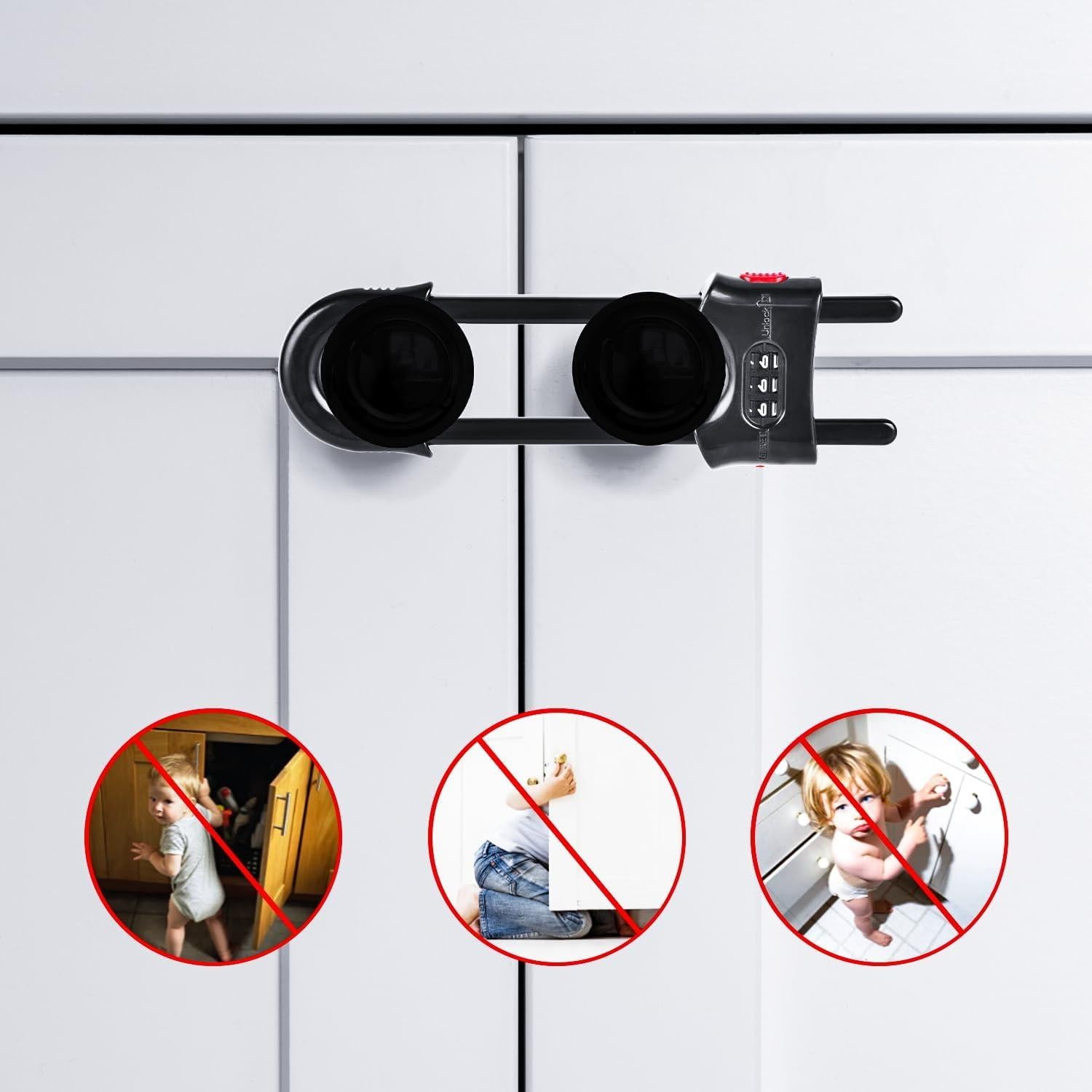 Cerraduras Deslizantes para Gabinetes Estrella Xuanxi - Negro